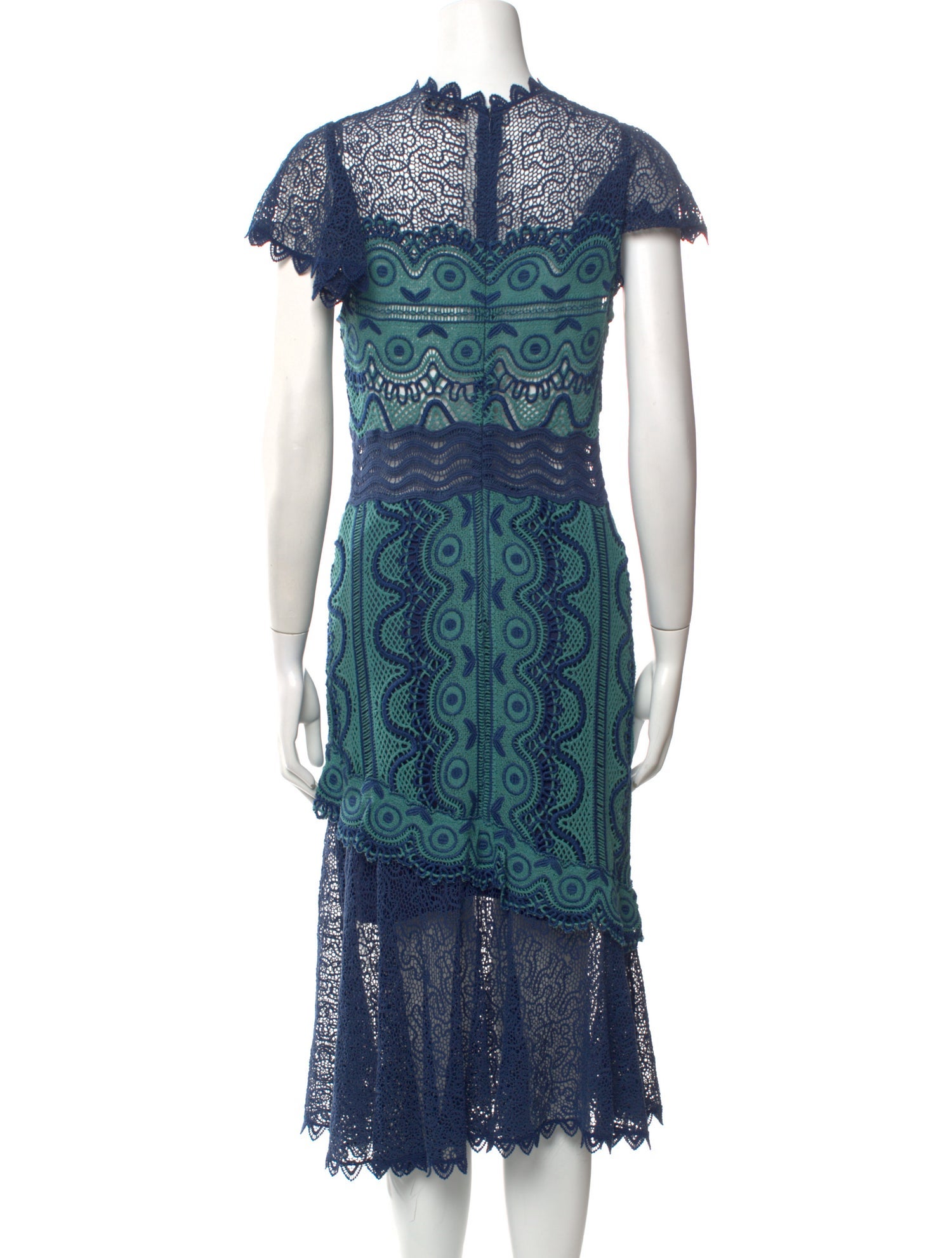 Sea New York Lace Pattern Midi Length Dress