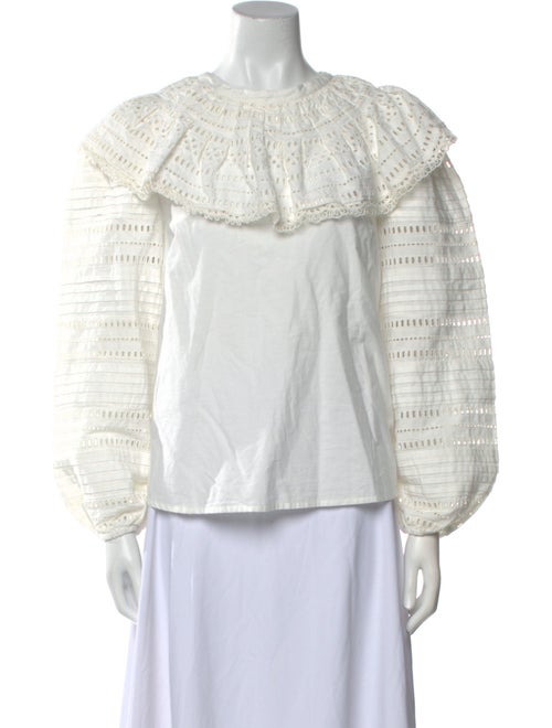 Sea New York Bateau Neckline Long Sleeve Blouse