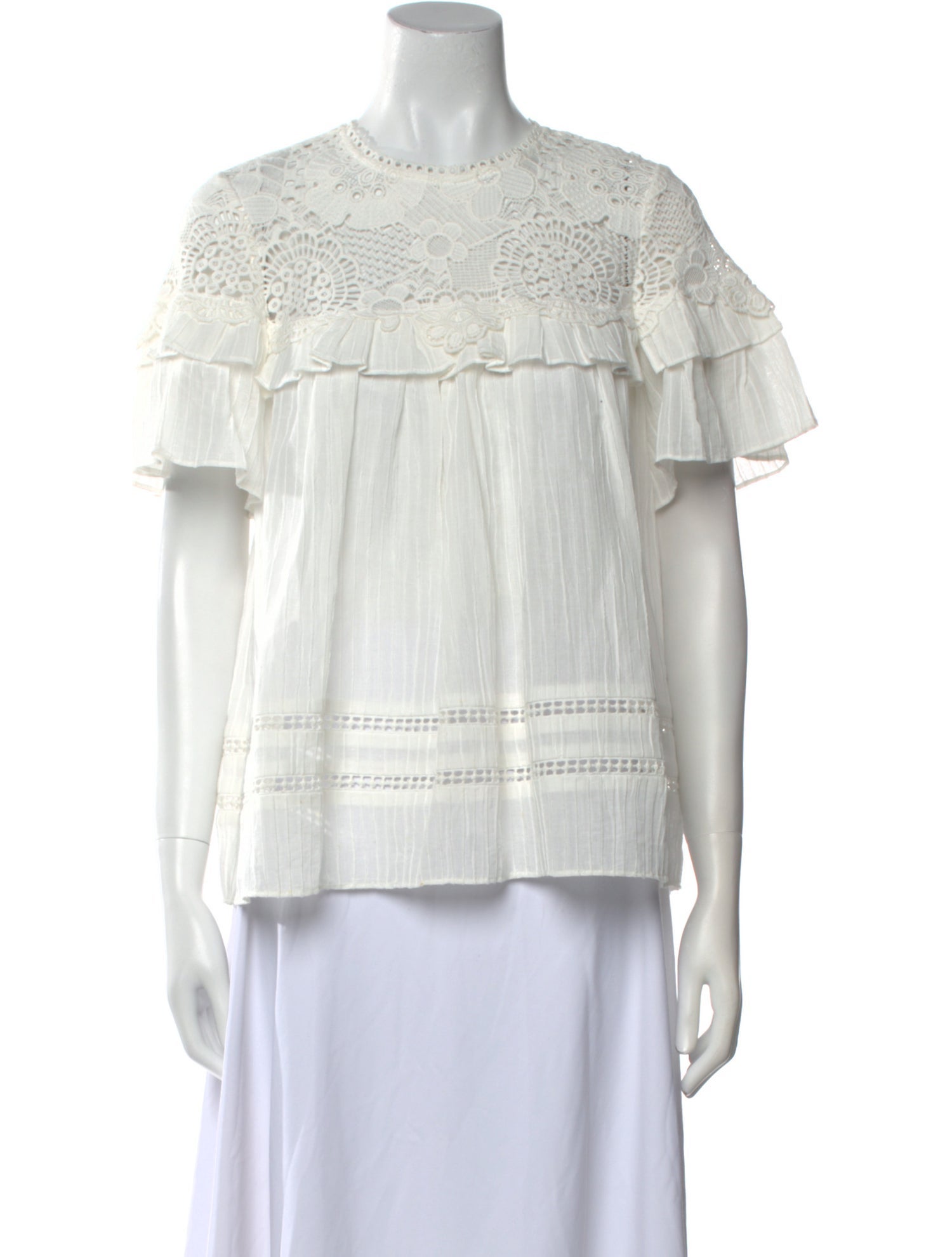 Sea New York Crew Neck Short Sleeve Blouse