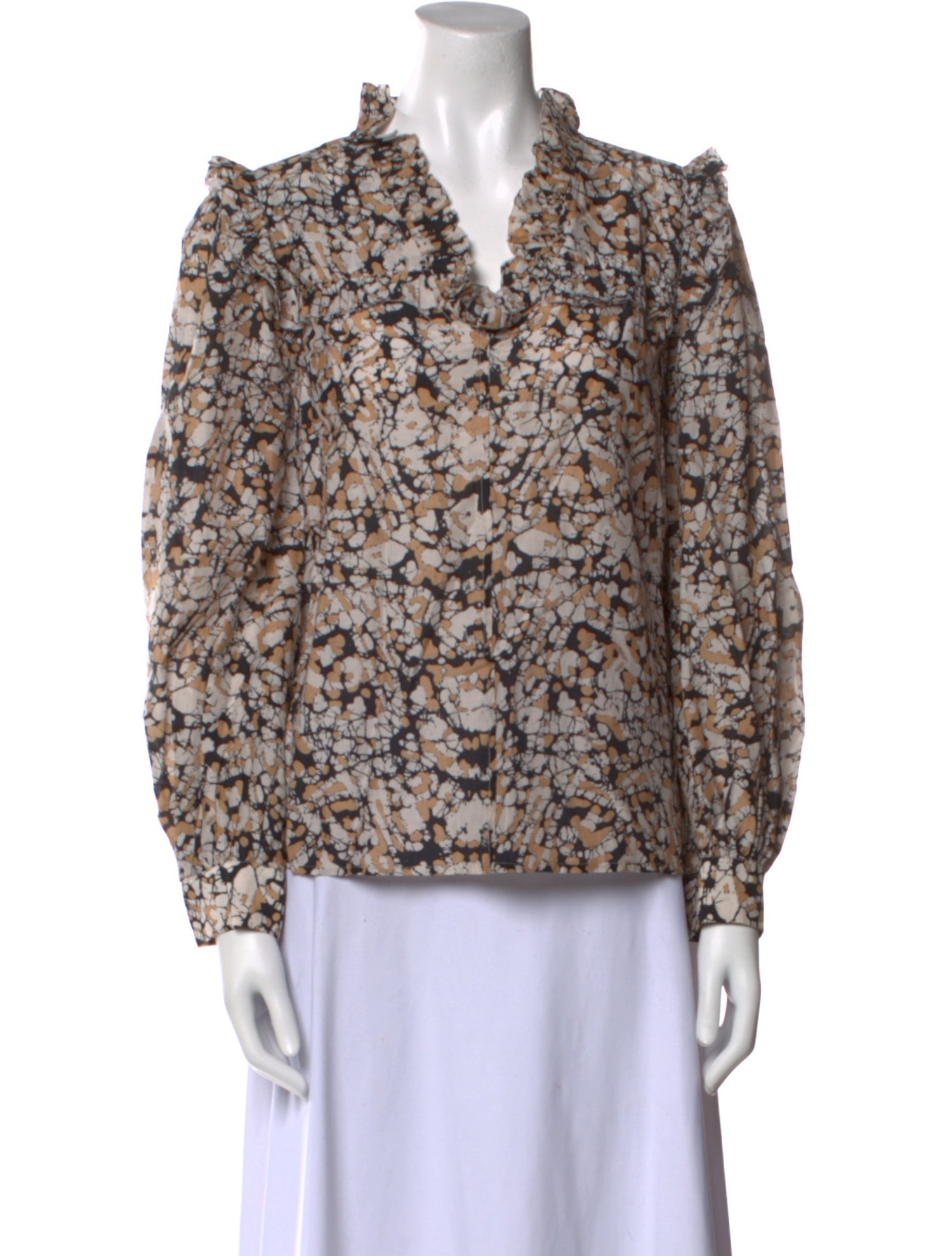 Sea New York Floral Print V-Neck Blouse