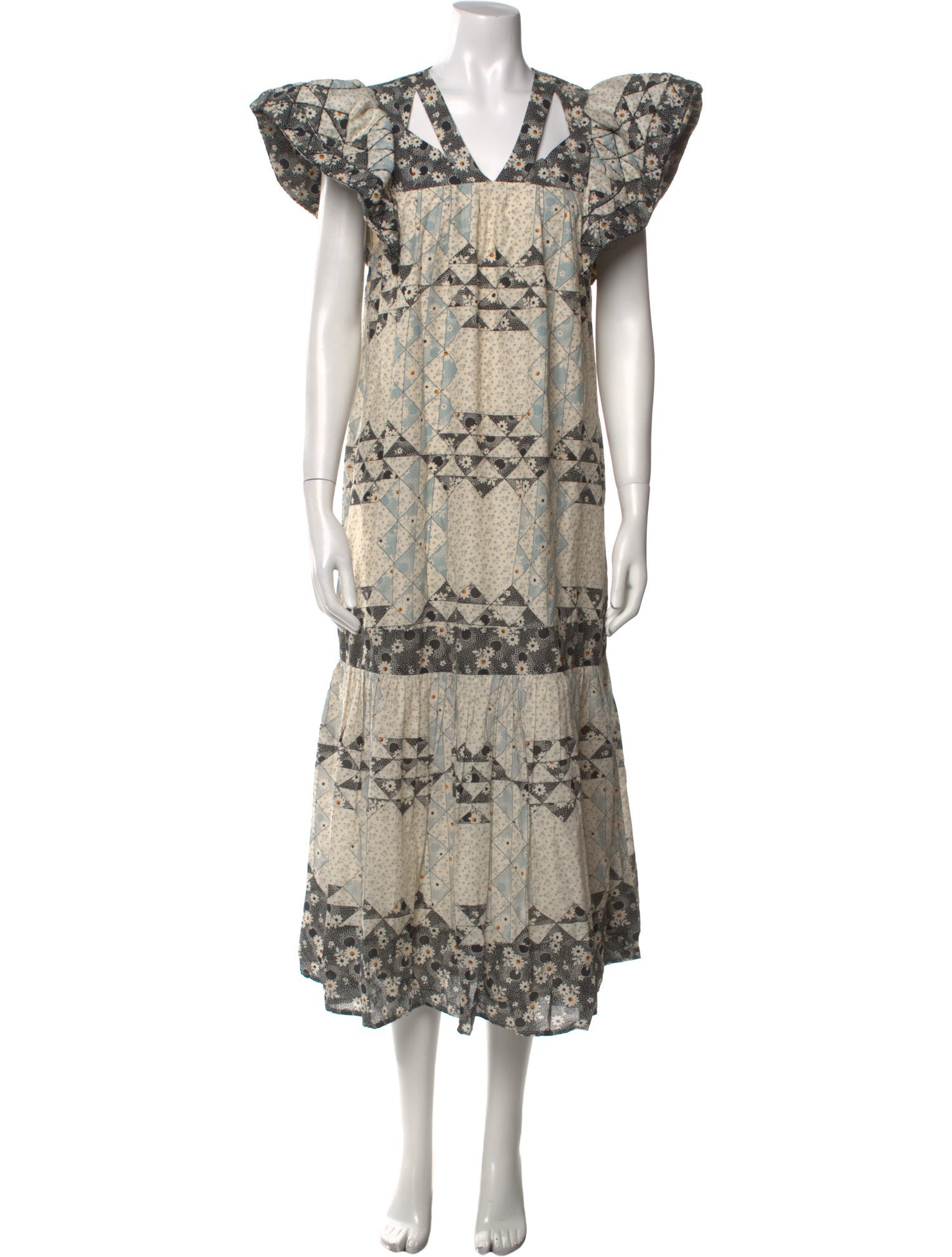 Sea New York Floral Print Midi Length Dress w/ Tags