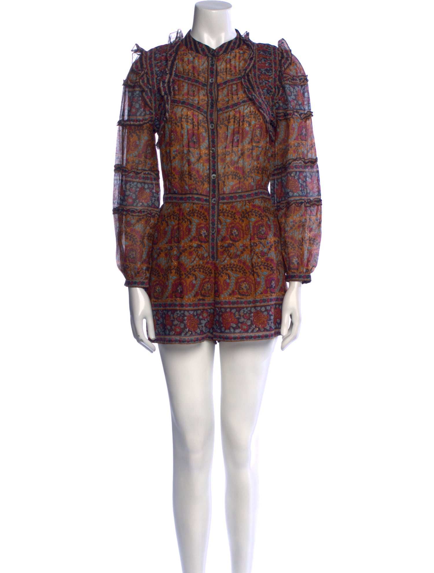 Sea New York Printed Mock Neck Romper