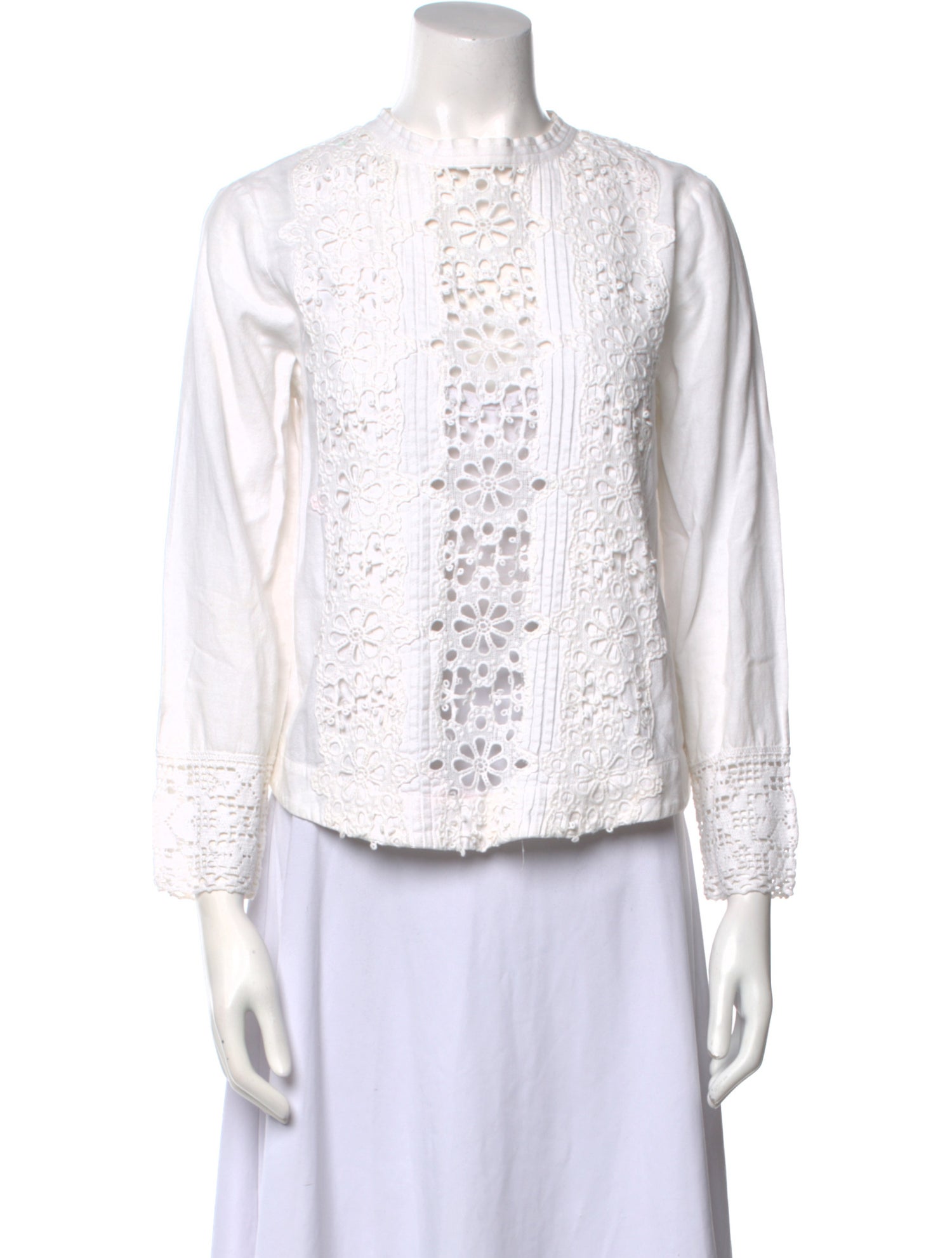 Sea New York Lace Pattern Crew Neck Blouse