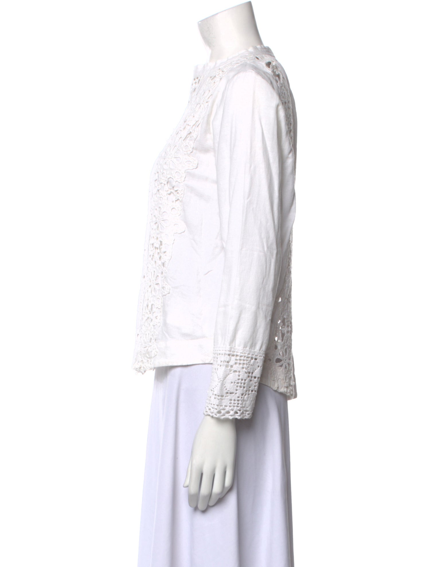 Sea New York Lace Pattern Crew Neck Blouse