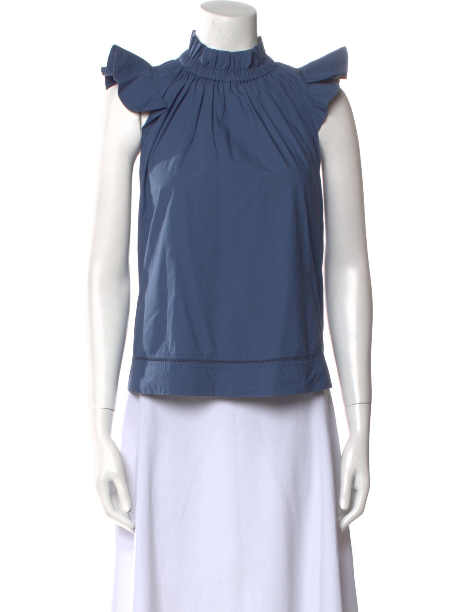 Sea New York Mock Neck Sleeveless Crop Top