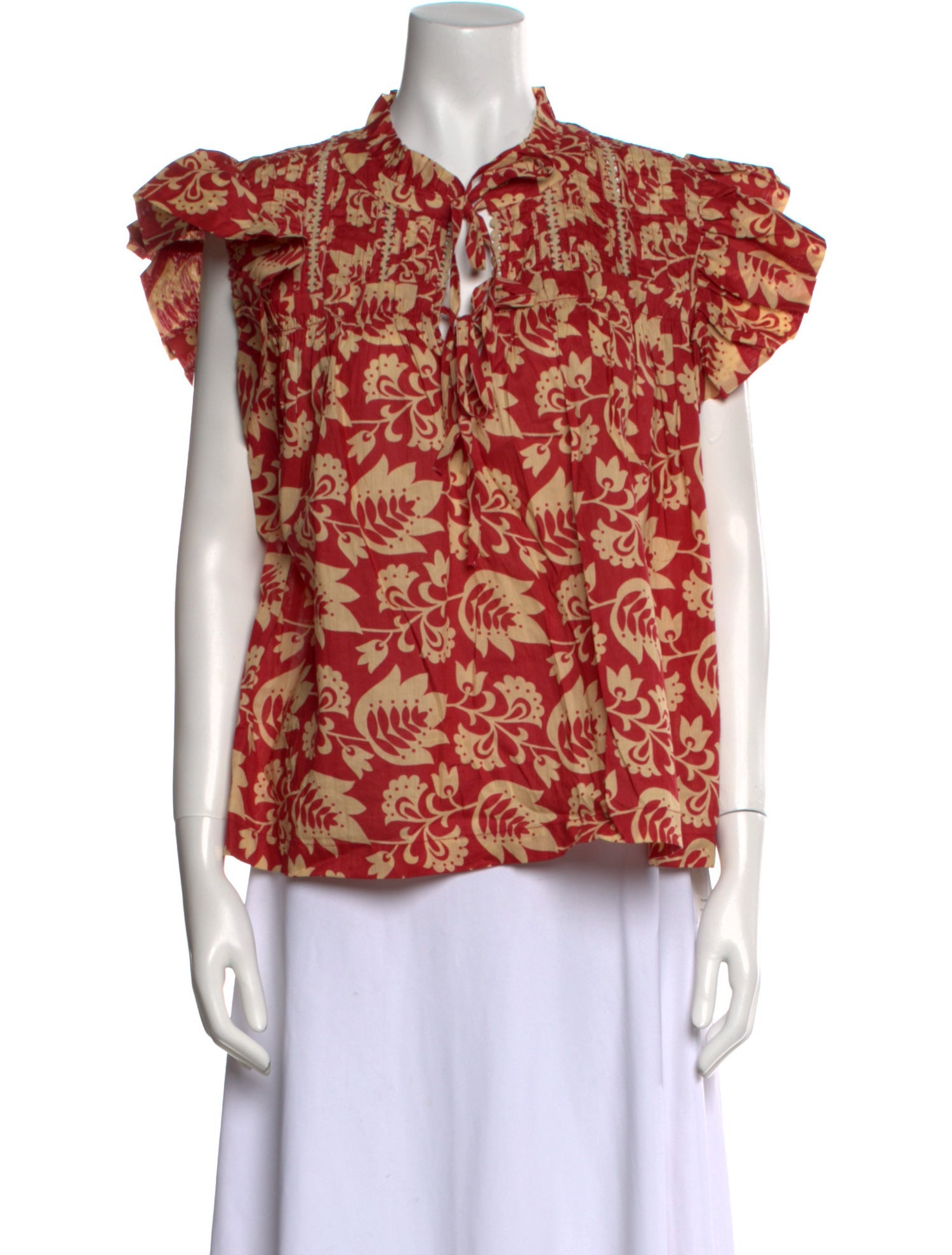 Sea New York Printed Mock Neck Blouse