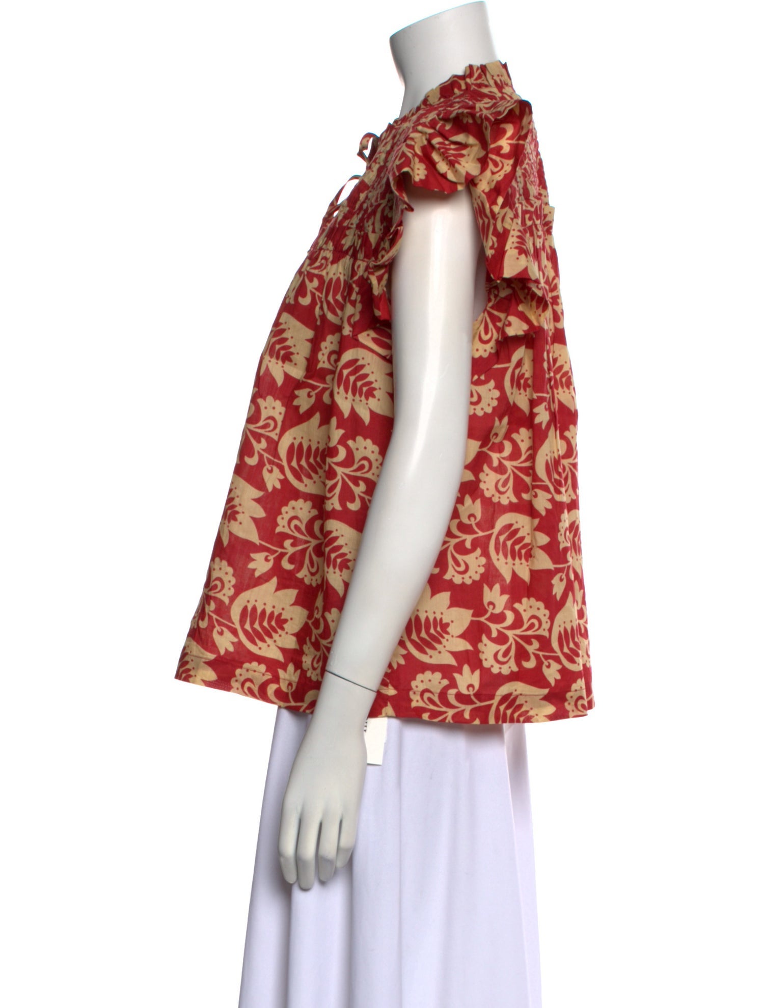 Sea New York Printed Mock Neck Blouse