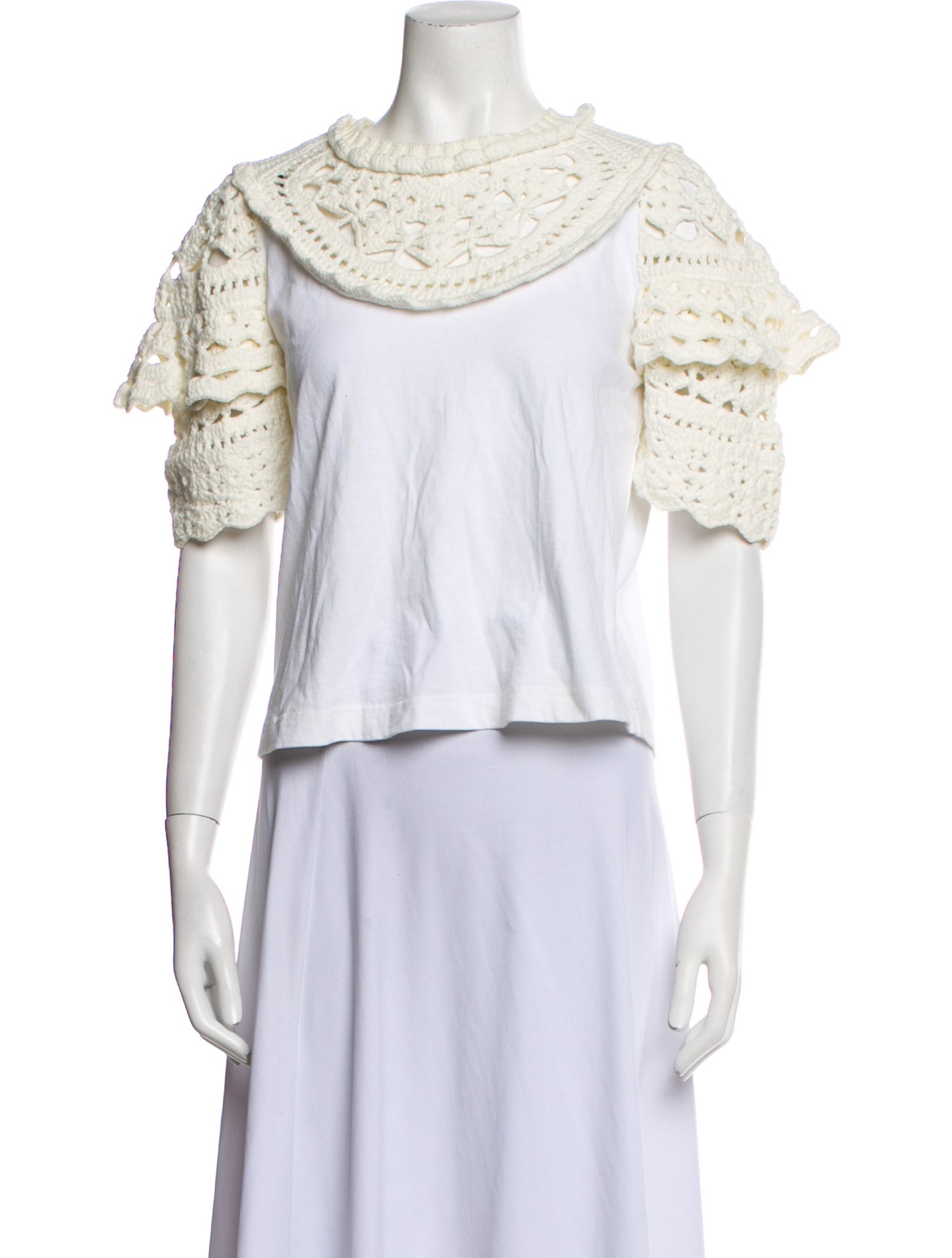 Sea New York Mock Neck Short Sleeve Crop Top