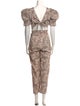 Sea New York Animal Print V-Neck Jumpsuit