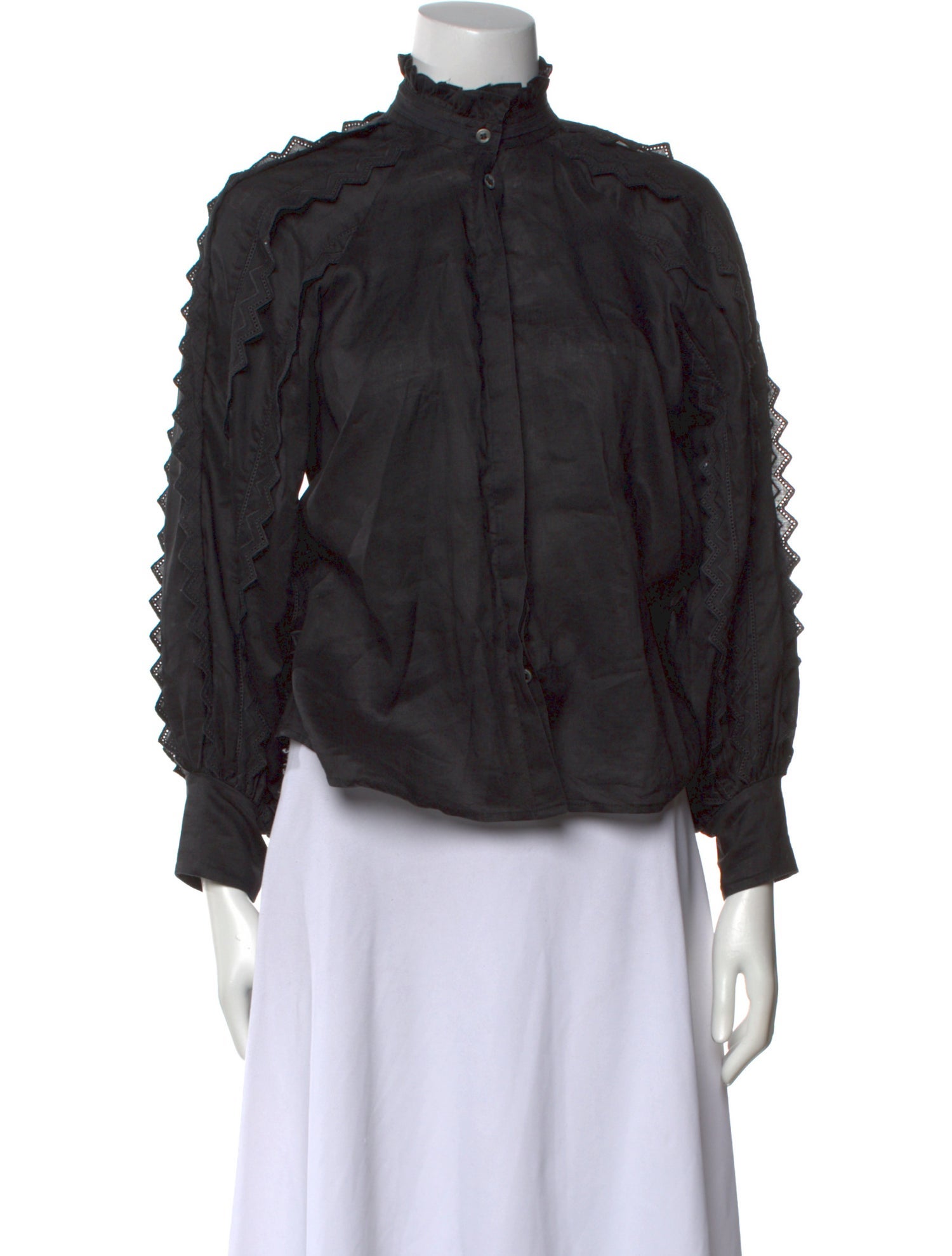 Sea New York Mock Neck Long Sleeve Blouse