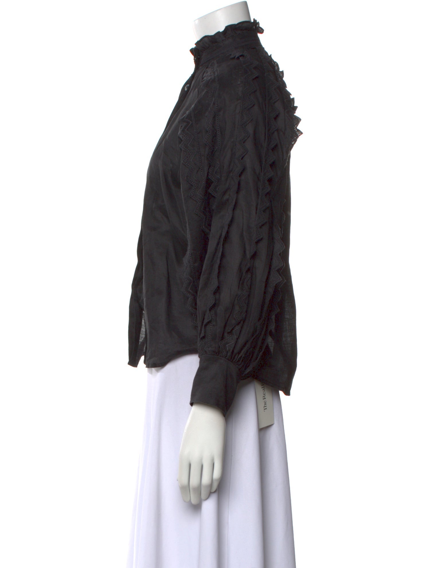 Sea New York Mock Neck Long Sleeve Blouse