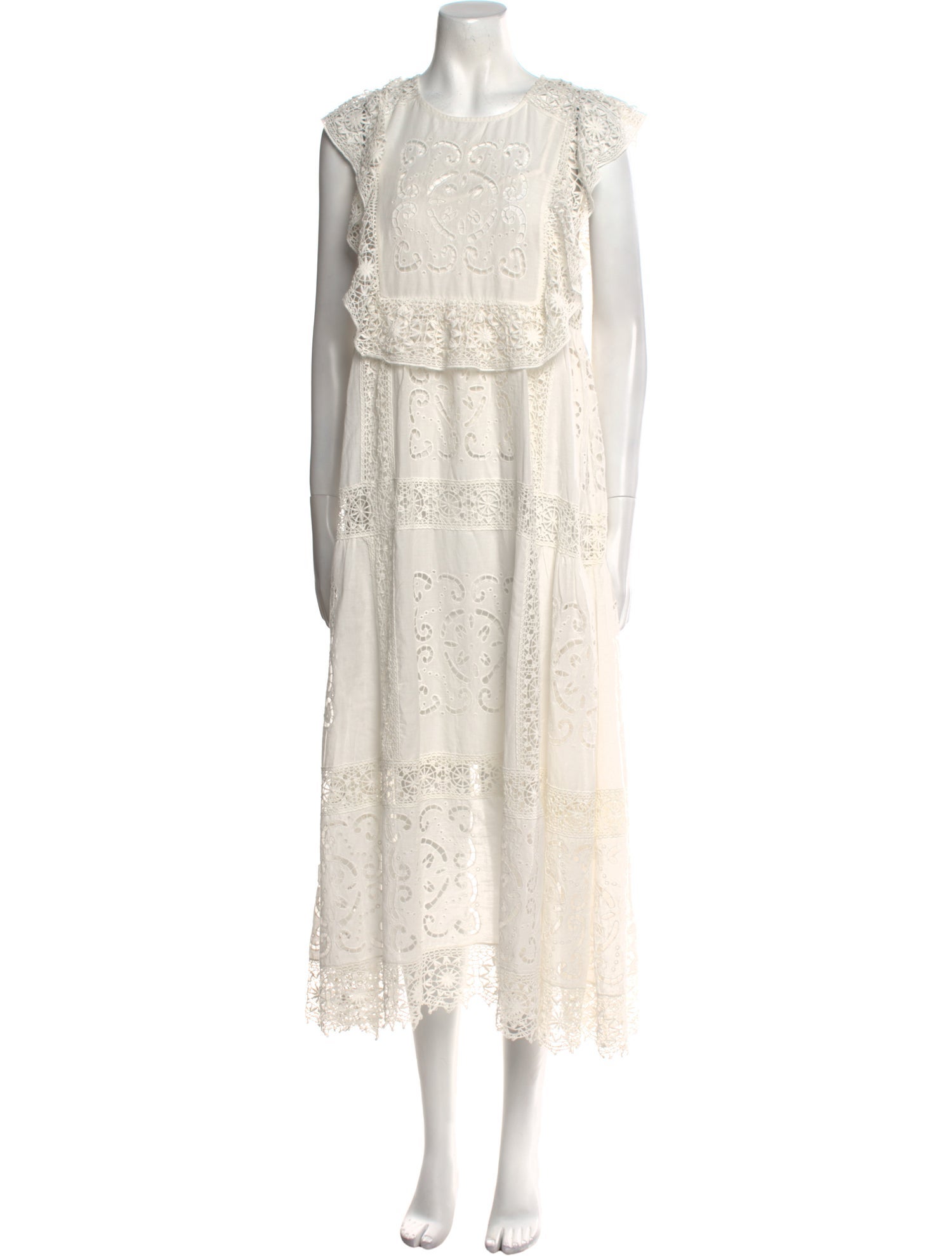 Sea New York Lace Pattern Long Dress