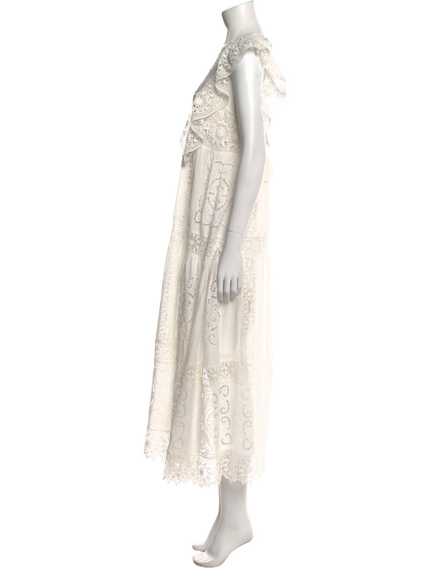 Sea New York Lace Pattern Long Dress