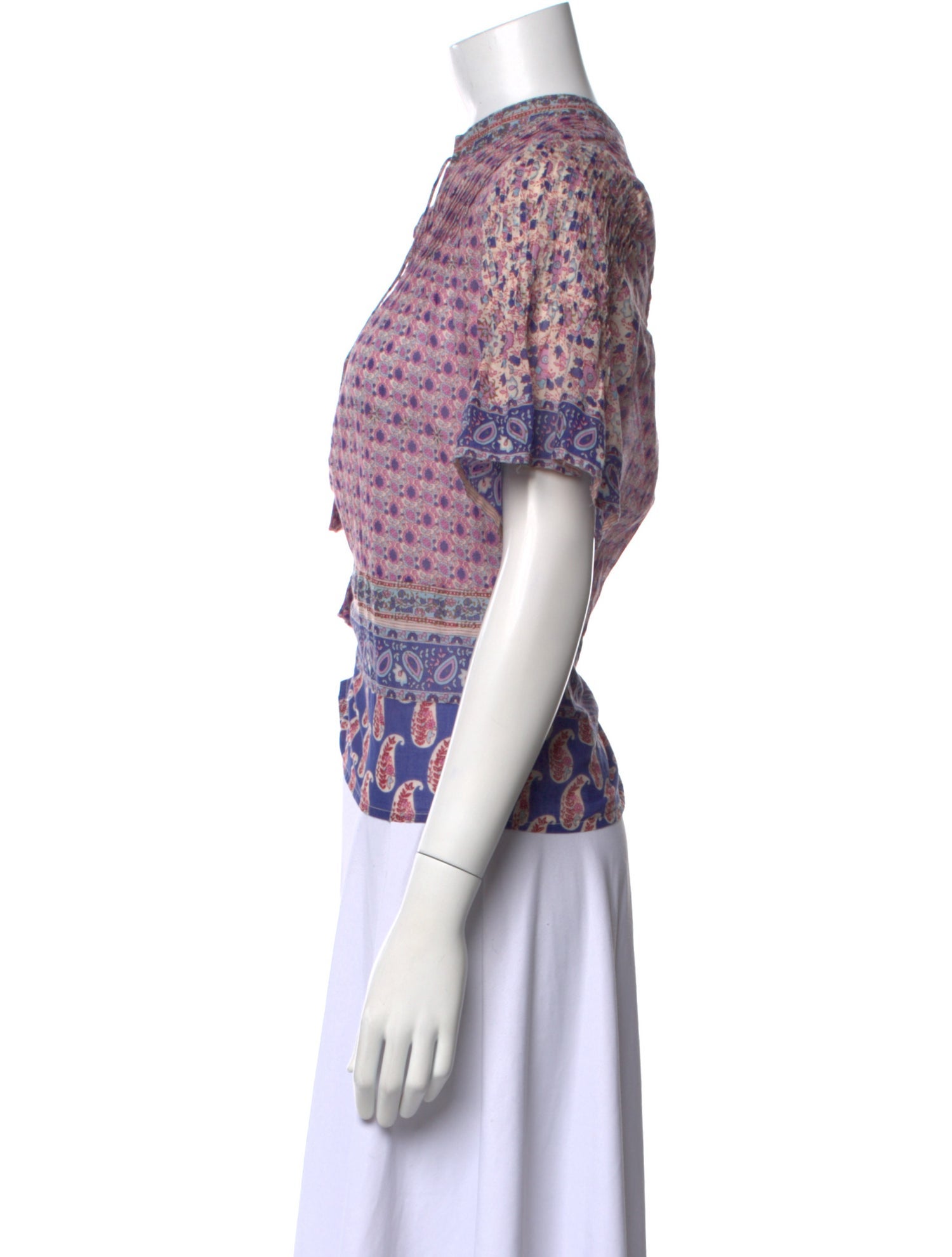 Sea New York Printed V-Neck Blouse