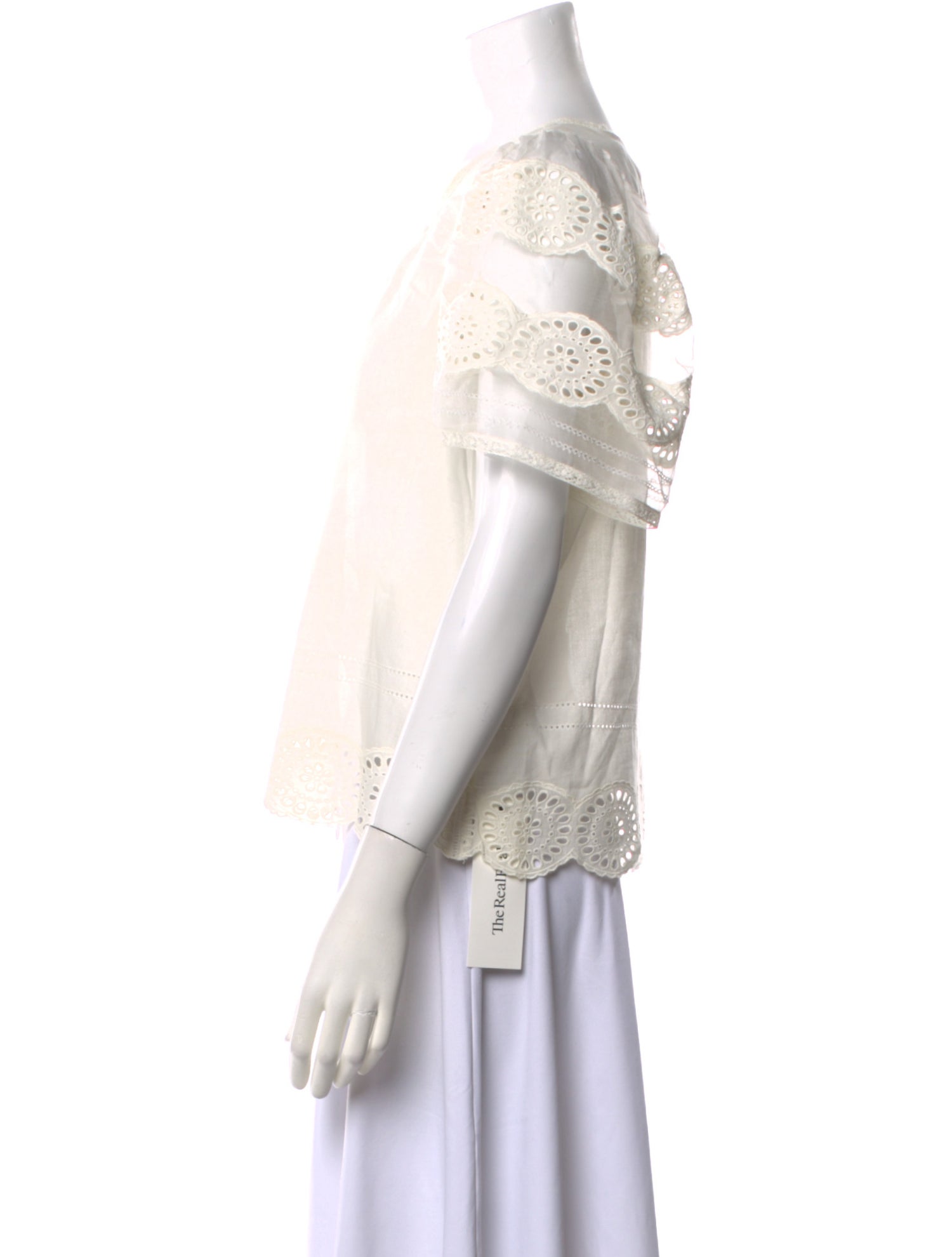 Sea New York Scoop Neck Short Sleeve Blouse