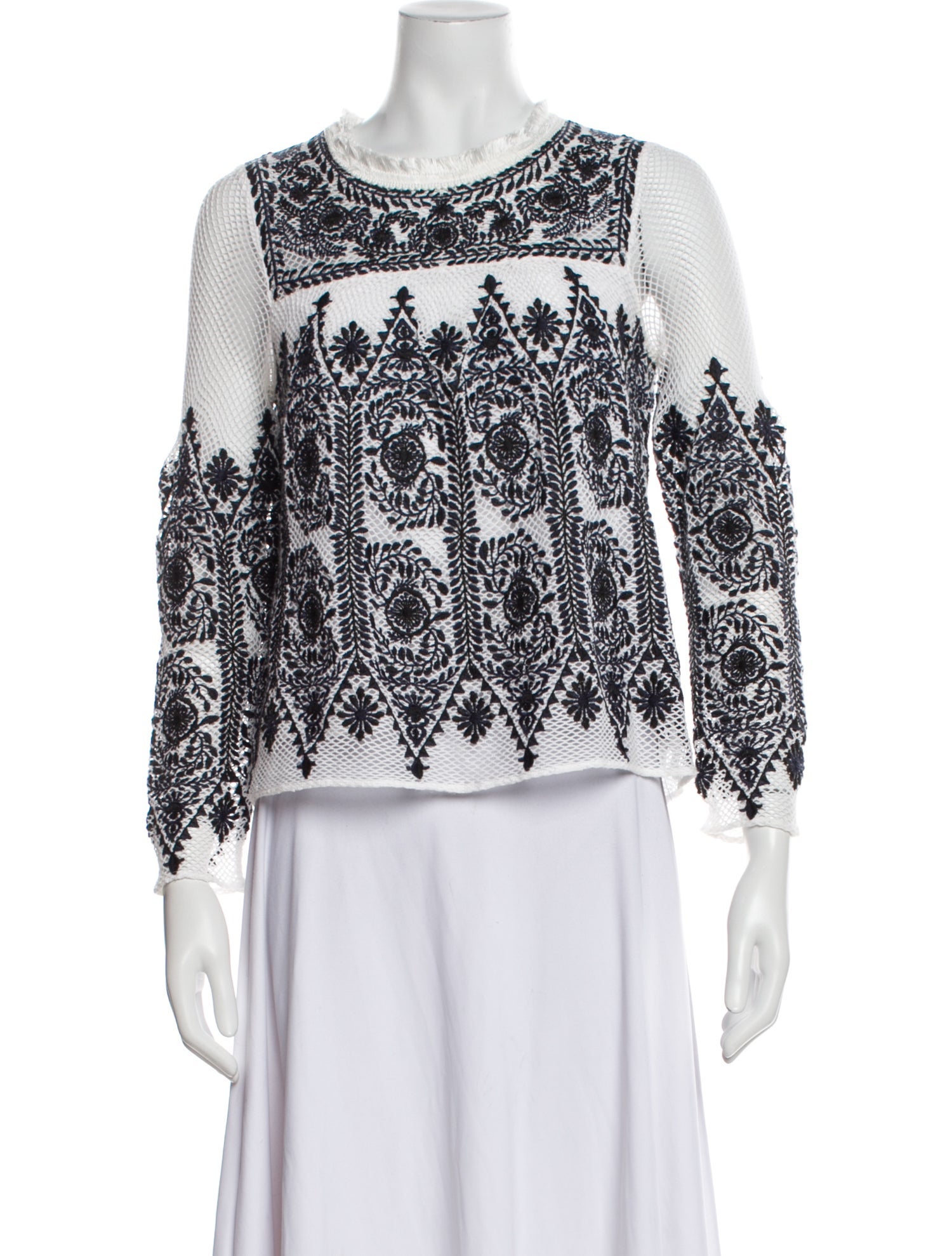 Sea New York Printed Scoop Neck Blouse