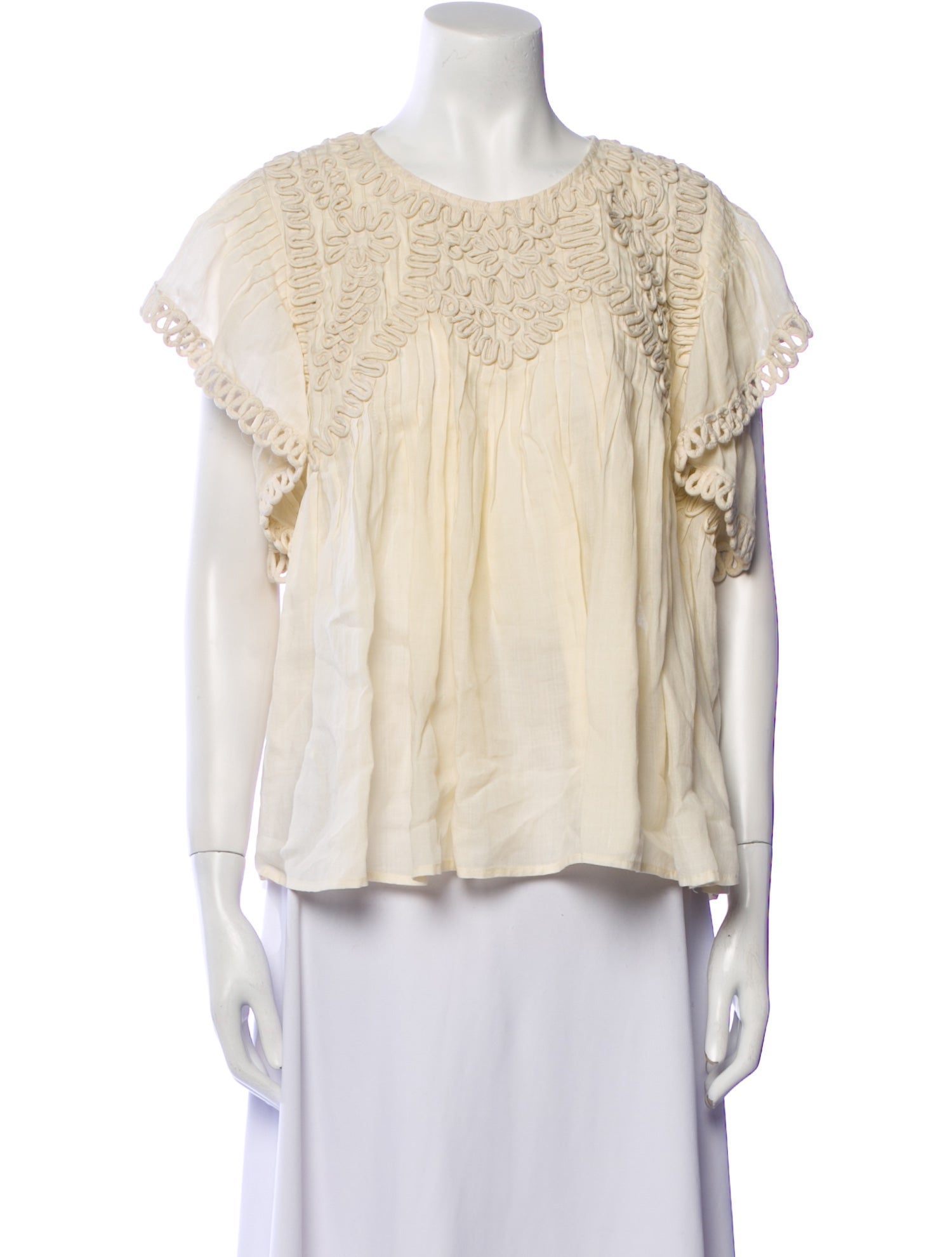 Sea New York Scoop Neck Short Sleeve Blouse