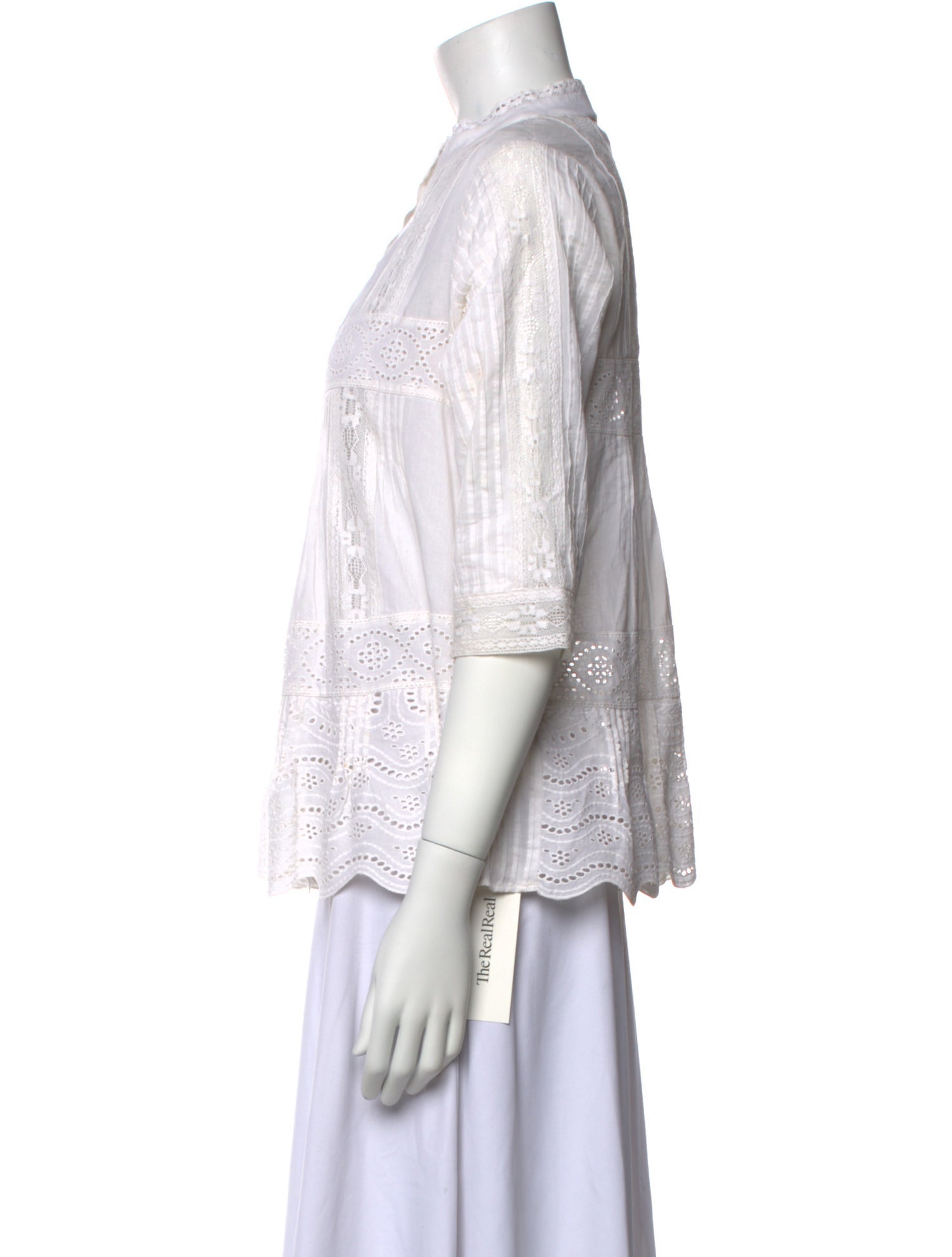 Sea New York Patterned Mock Neck Blouse