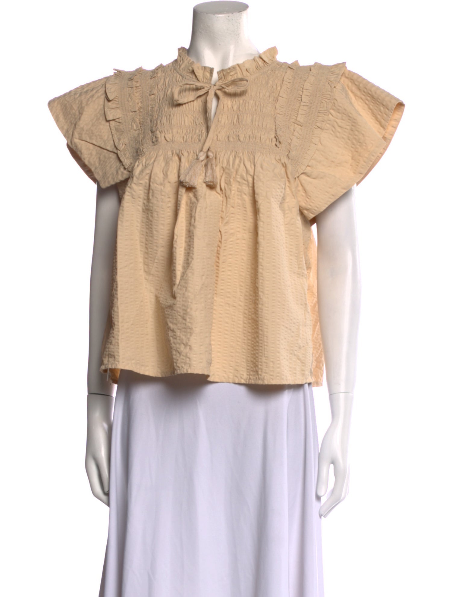 Sea New York Tie Neck Short Sleeve Top w/ Tags