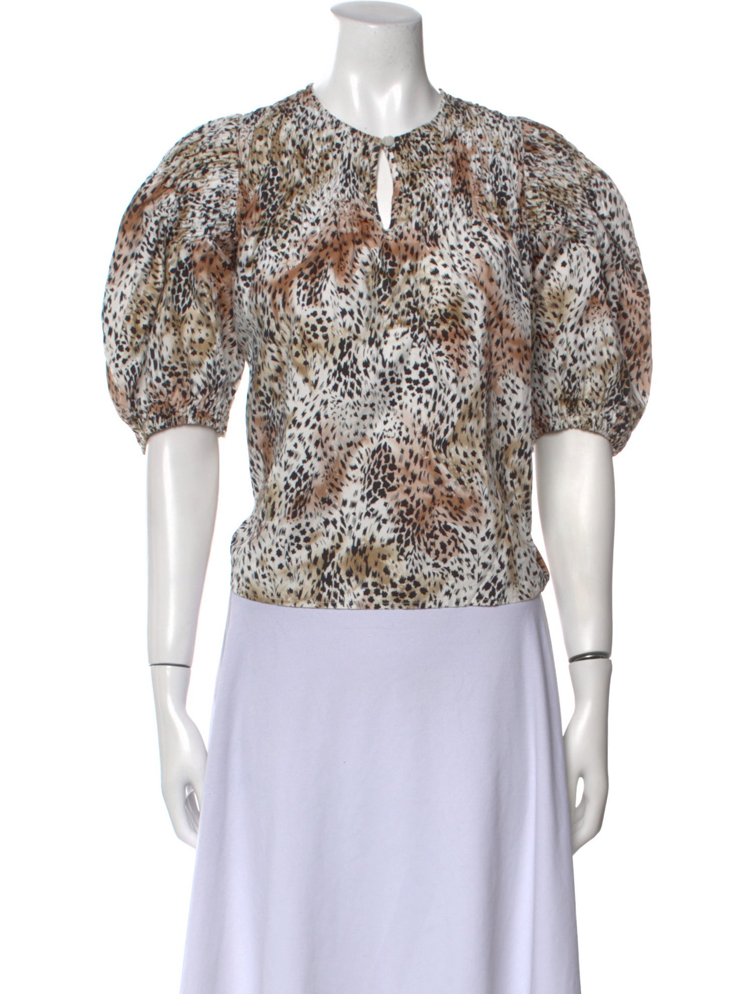 Sea New York Printed Crew Neck Crop Top