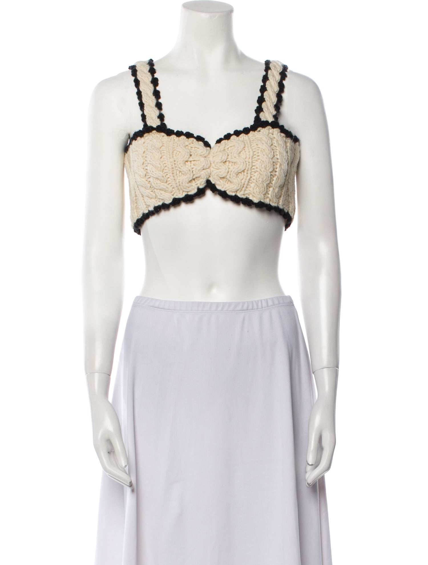 Sea New York Wool Square Neckline Crop Top