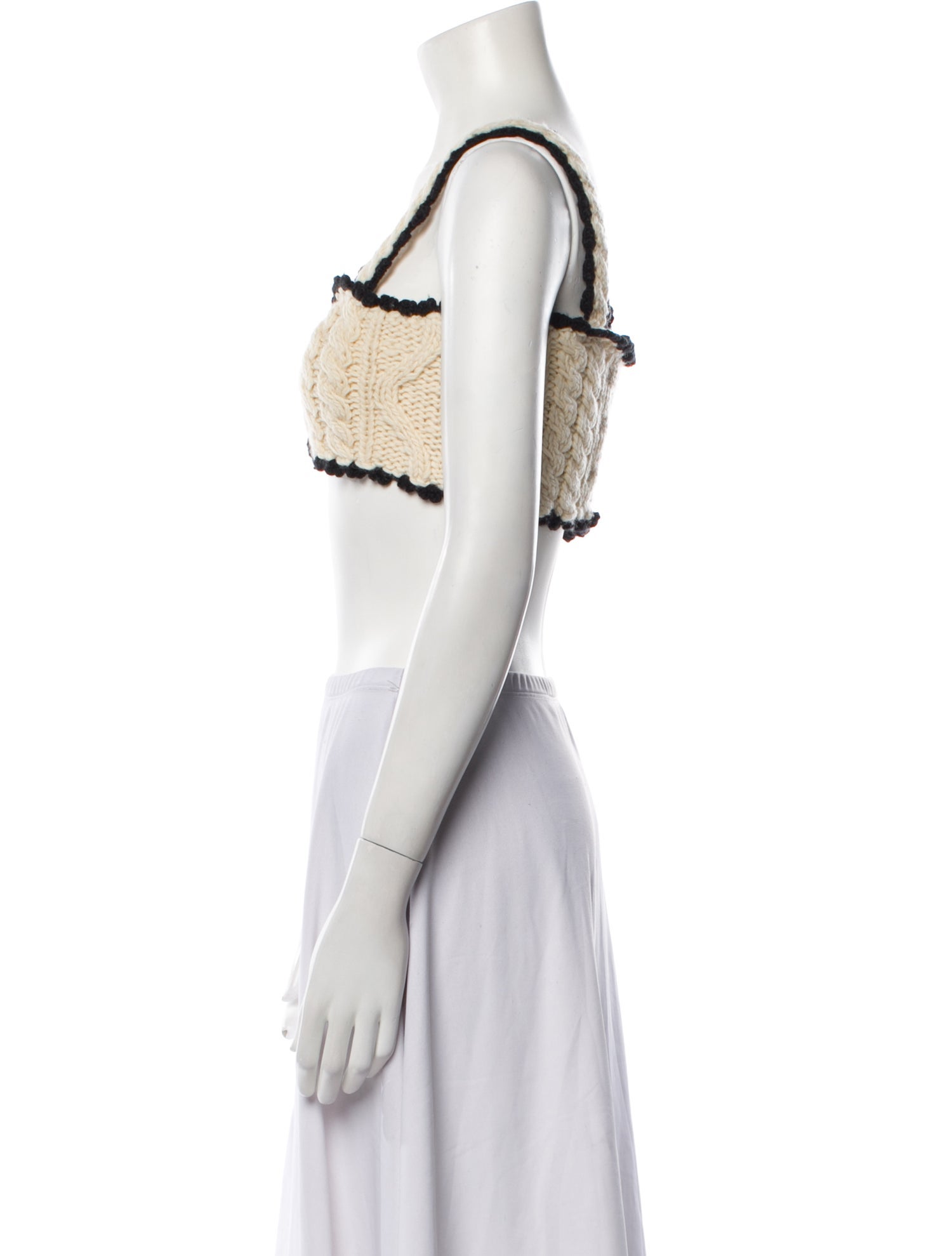 Sea New York Wool Square Neckline Crop Top