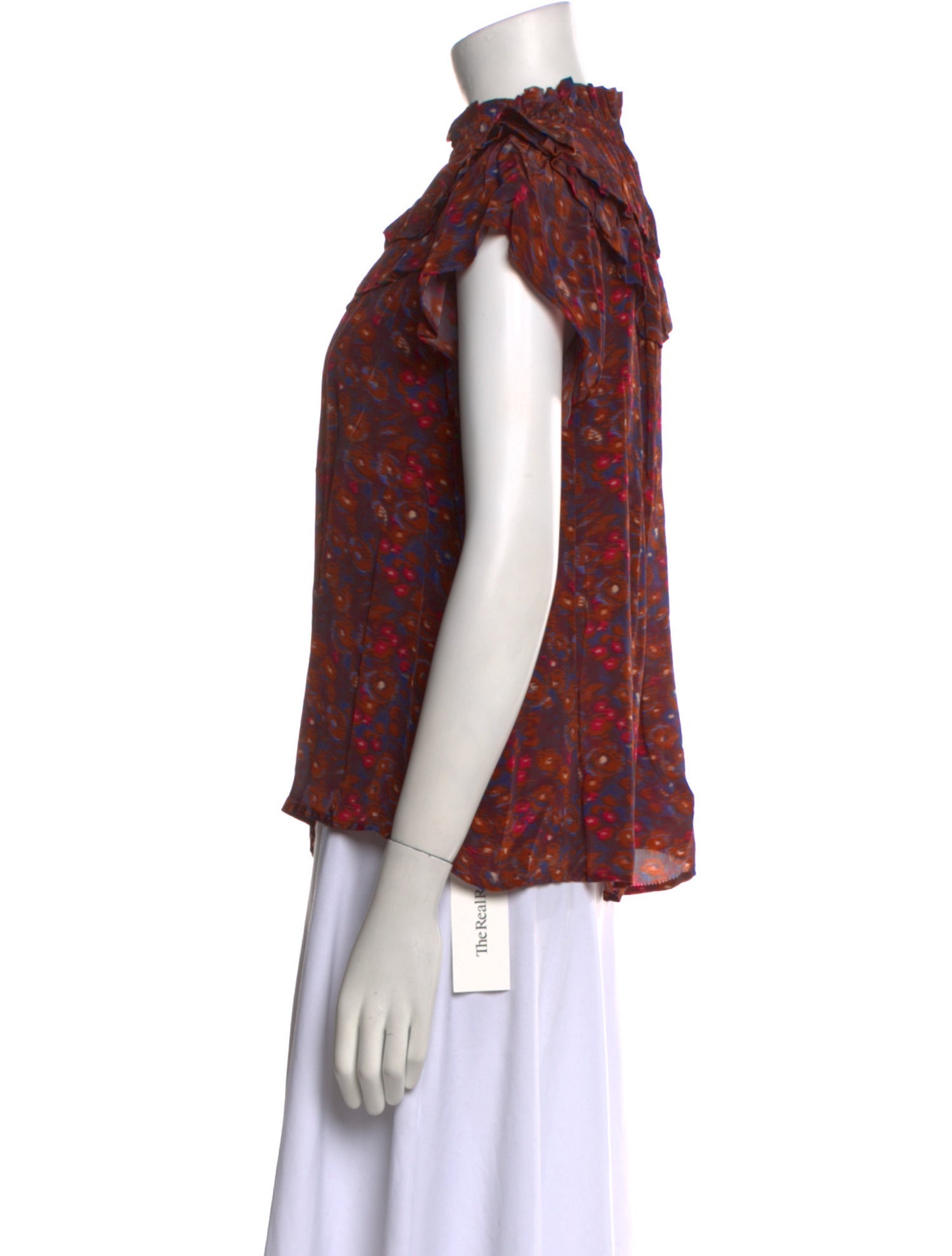 Sea New York Printed Mock Neck Blouse