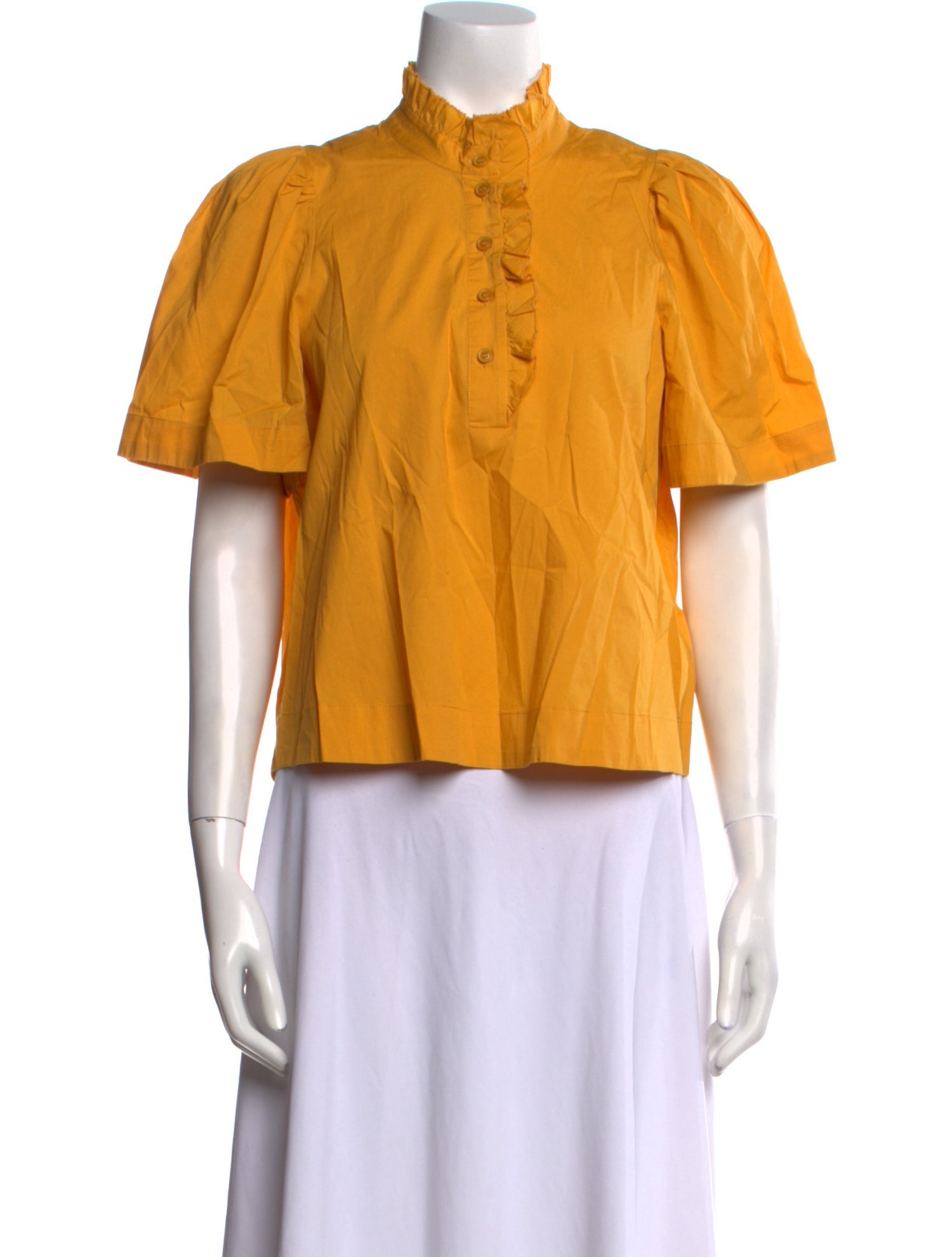 Sea New York Mock Neck Short Sleeve Blouse