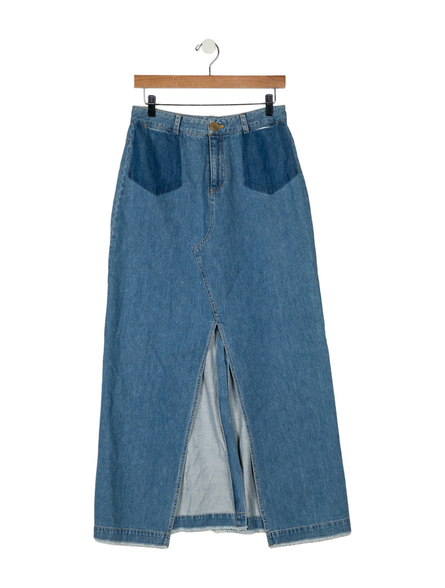 Sea New York Raw-Edge Trim Midi Length Skirt