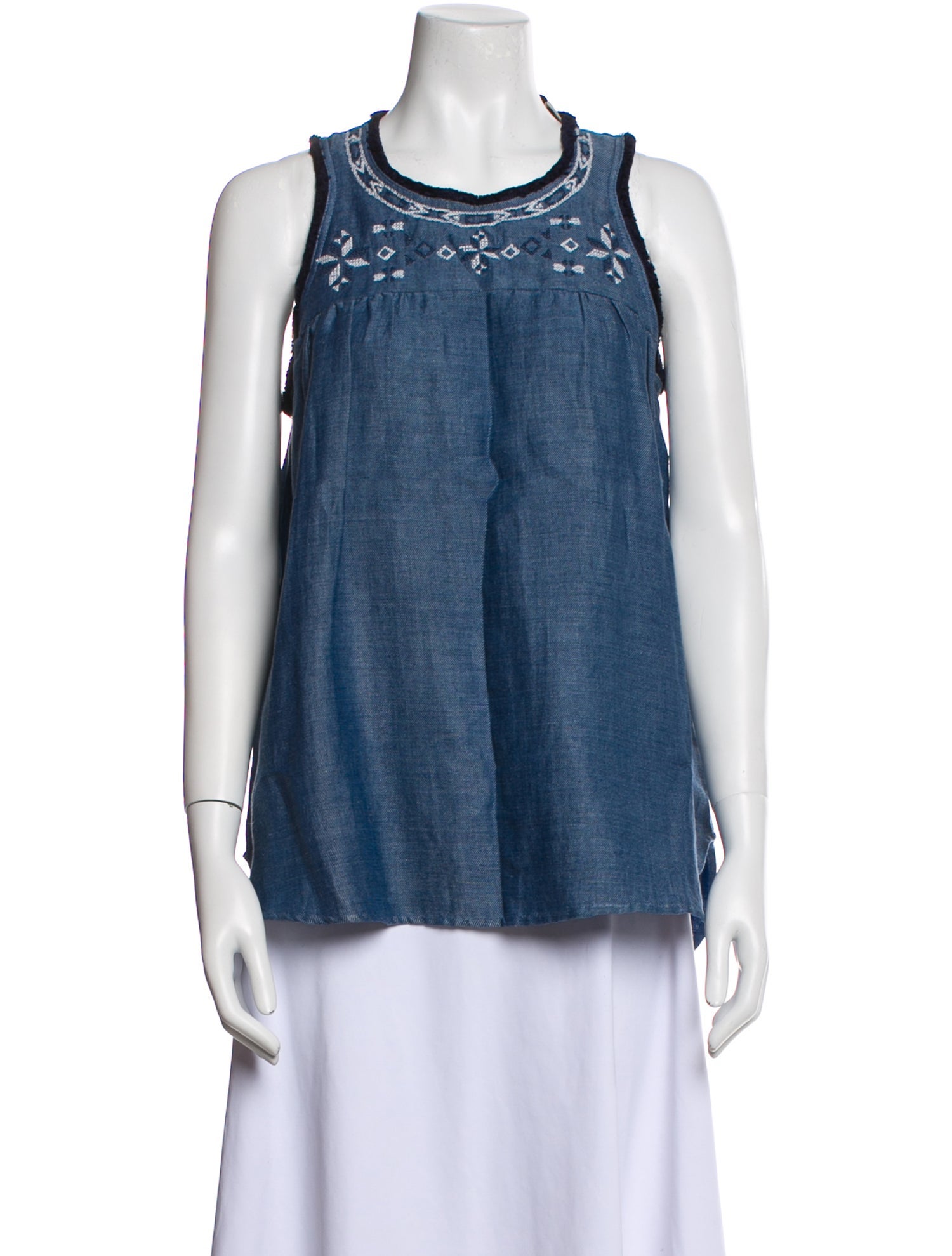 Sea New York Scoop Neck Sleeveless Blouse