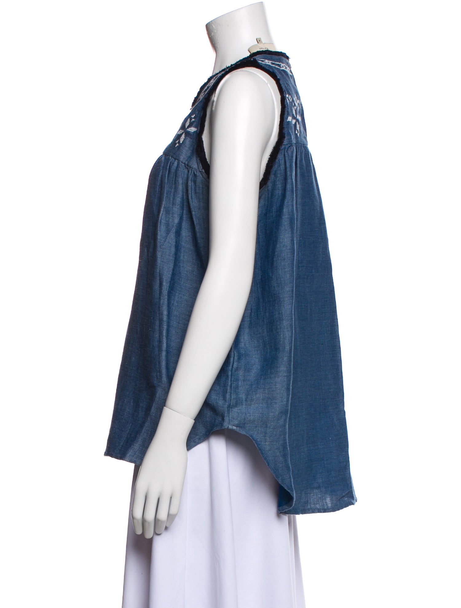 Sea New York Scoop Neck Sleeveless Blouse