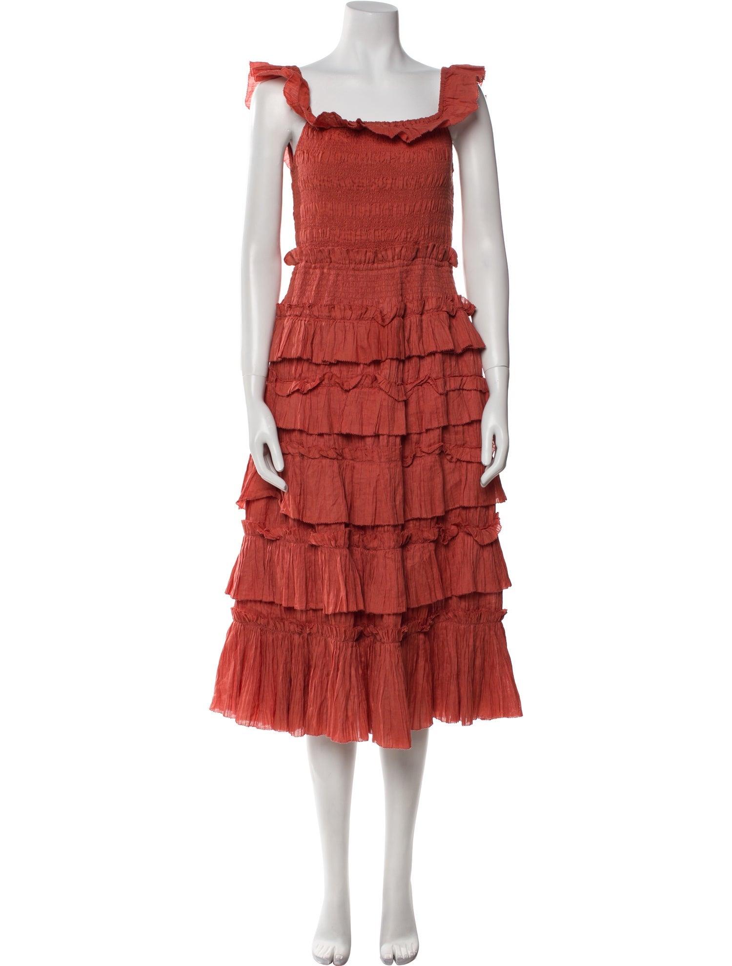 Sea New York Square Neckline Midi Length Dress