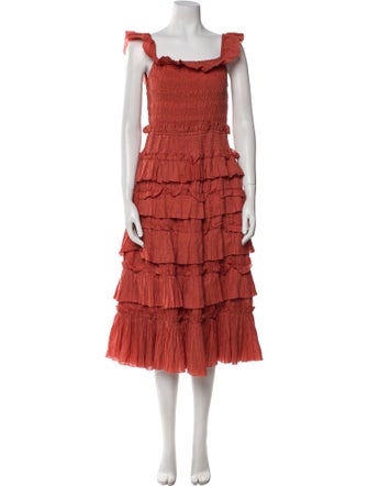 Sea New York Square Neckline Midi Length Dress