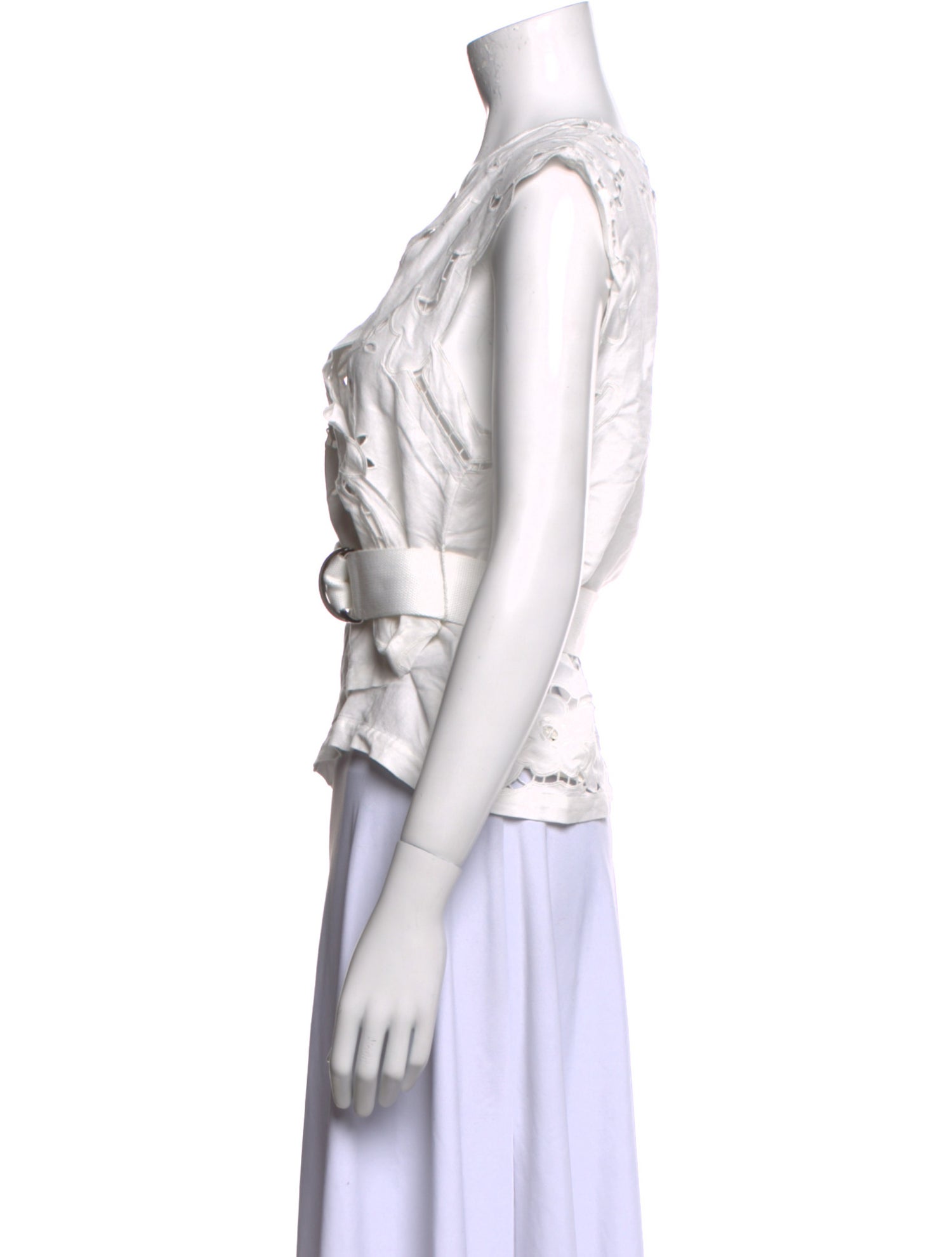 Sea New York Linen V-Neck Crop Top