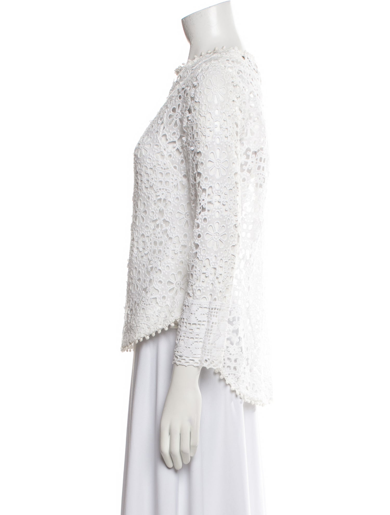 Sea New York Lace Pattern Crew Neck Blouse