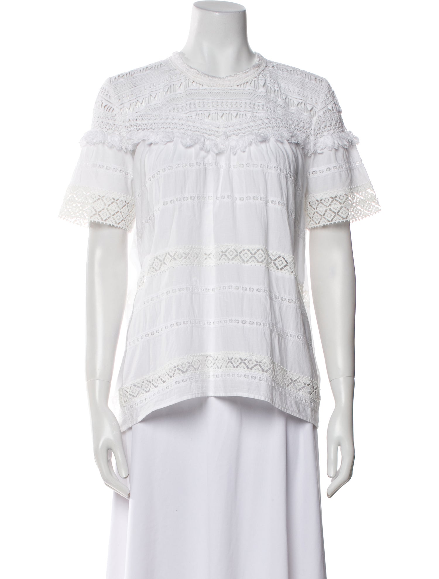 Sea New York Crew Neck Short Sleeve Blouse