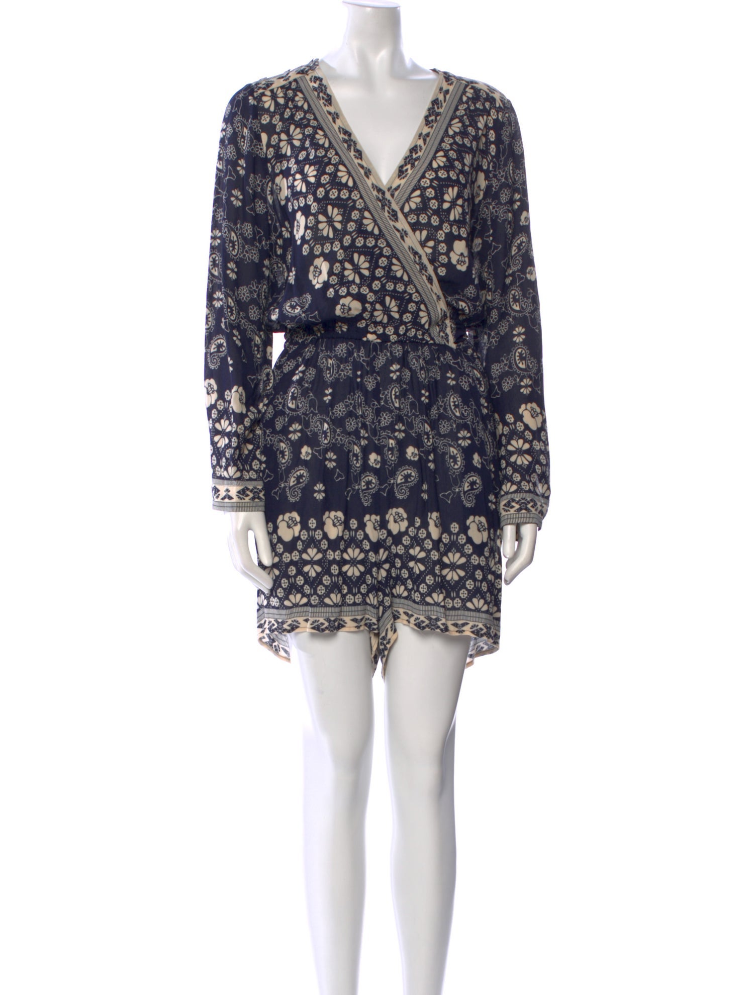 Sea New York Paisley Print V-Neck Romper