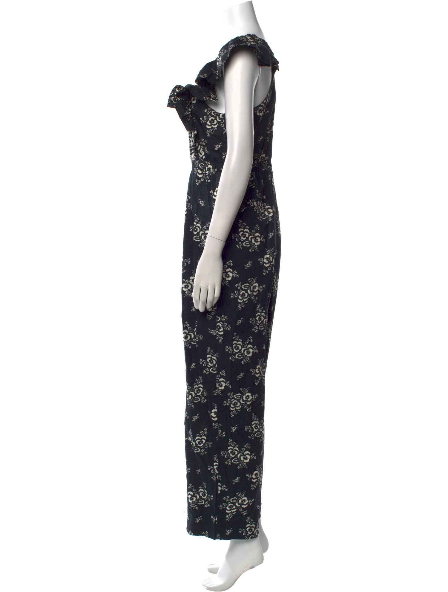 Sea New York Floral Print Square Neckline Jumpsuit