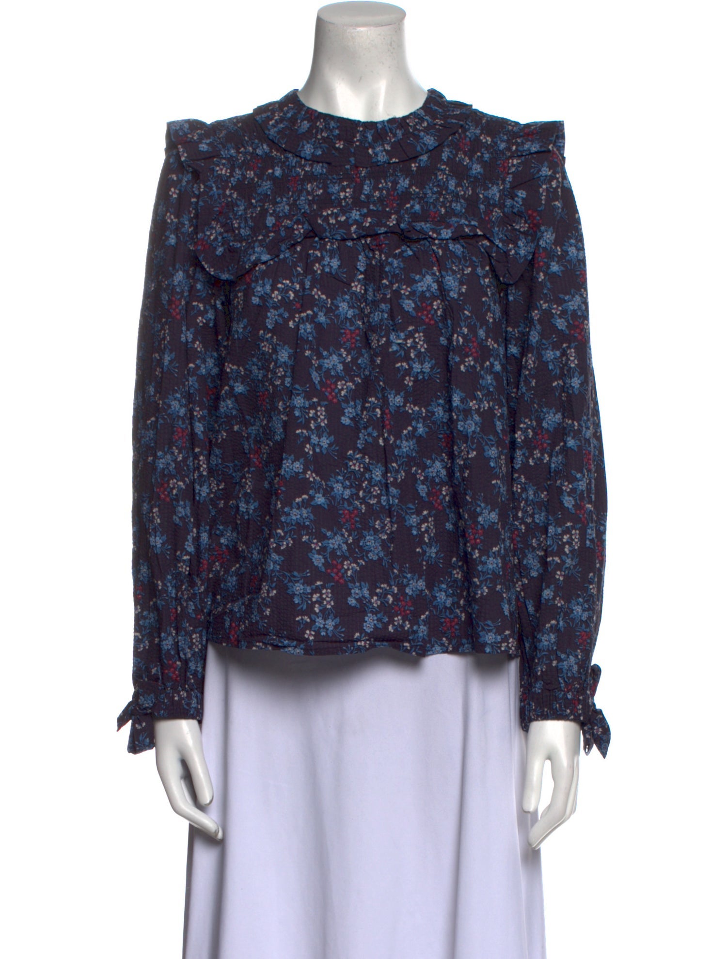 Sea New York Floral Print Crew Neck Blouse