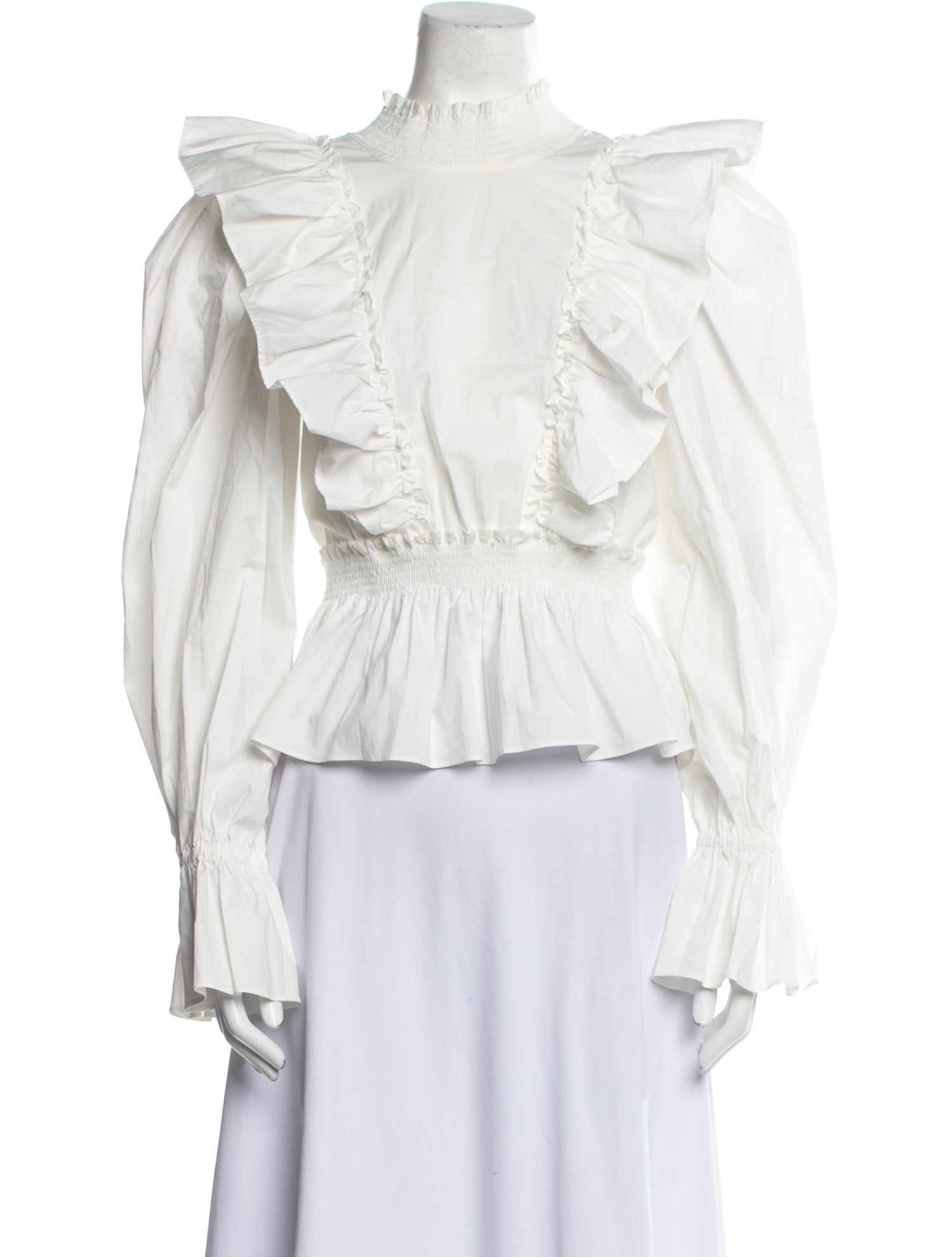 Sea New York Mock Neck Long Sleeve Blouse