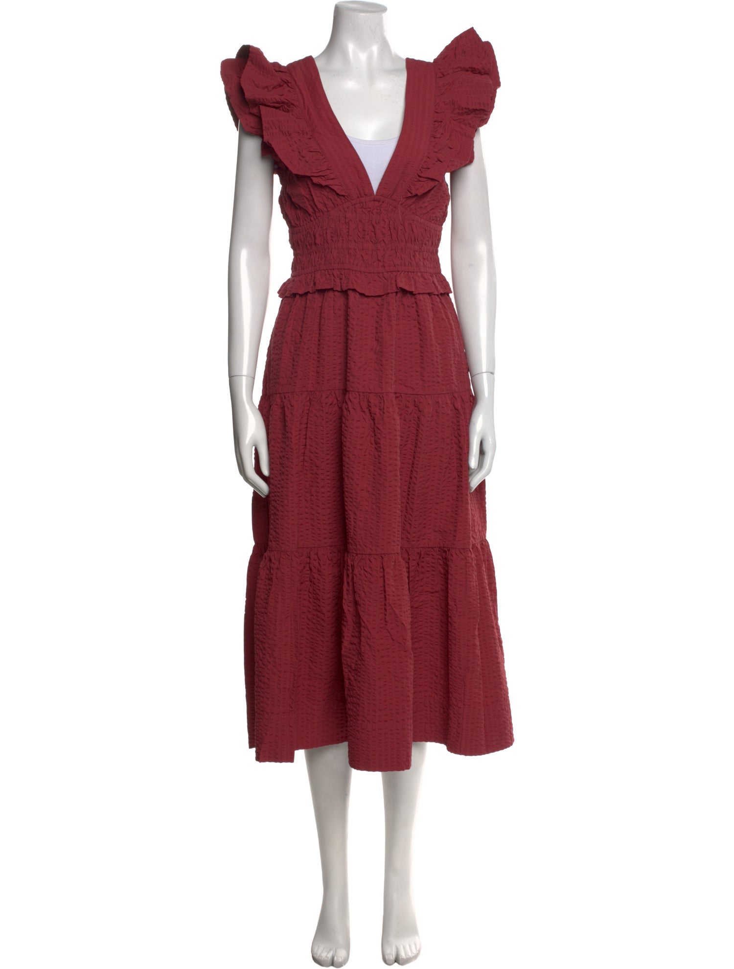 Sea New York V-Neck Midi Length Dress