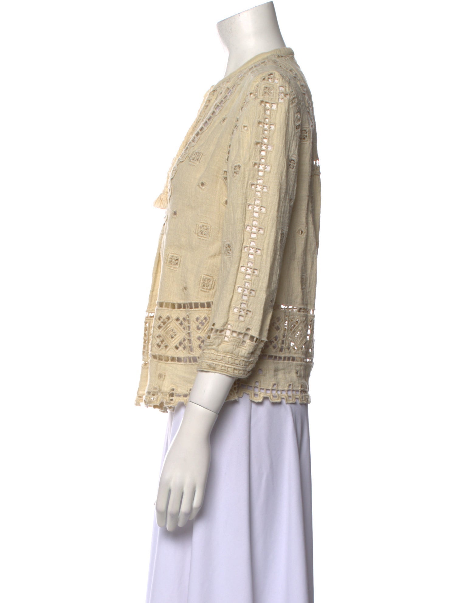 Sea New York V-Neck Three-Quarter Sleeve Blouse