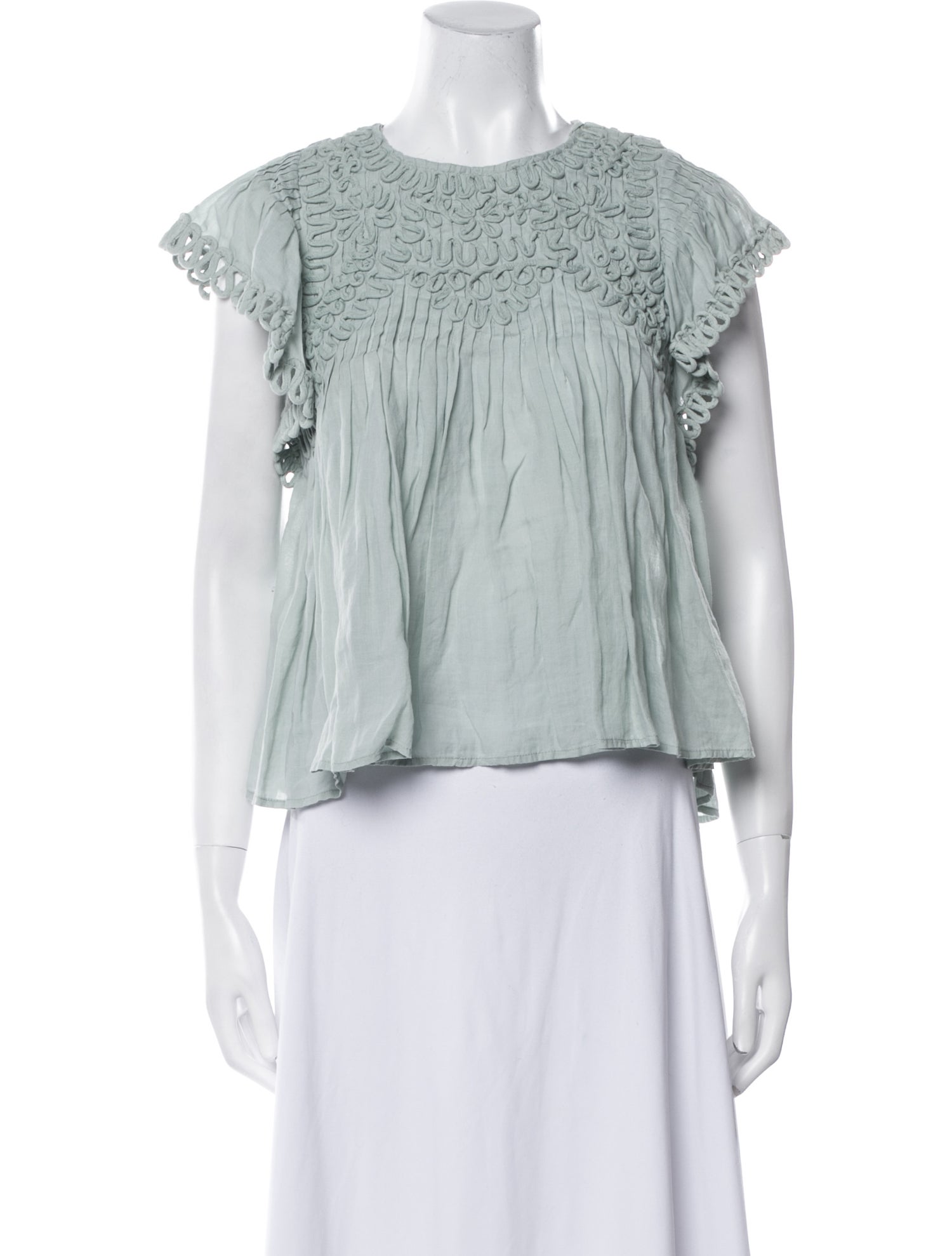 Sea New York Crew Neck Short Sleeve Crop Top