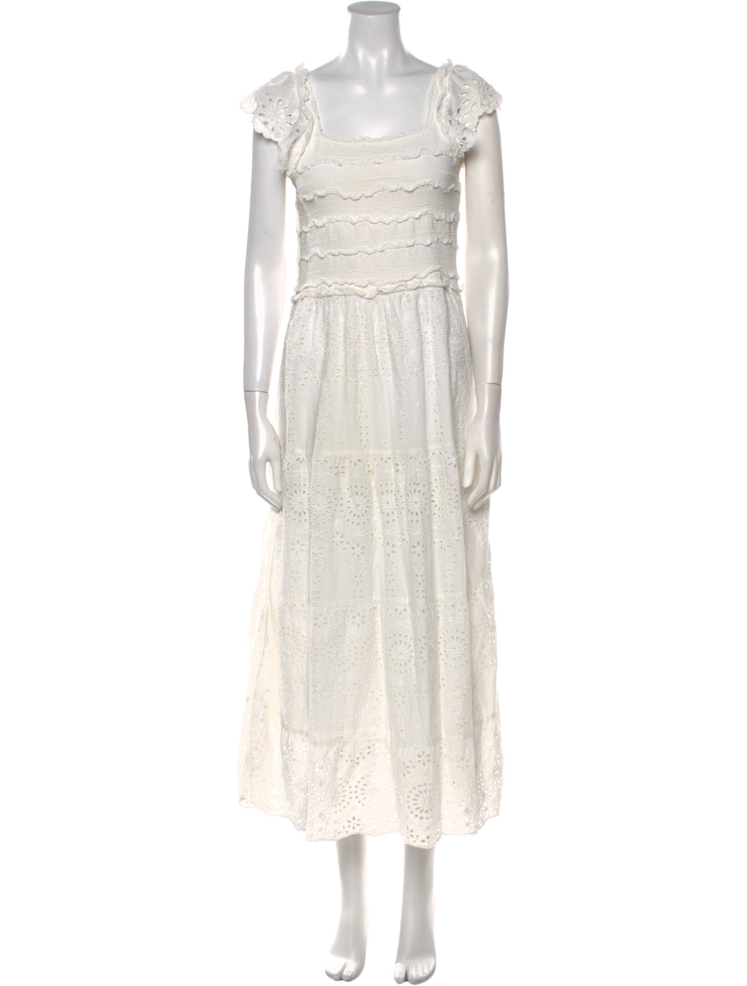 Sea New York Lace Pattern Long Dress