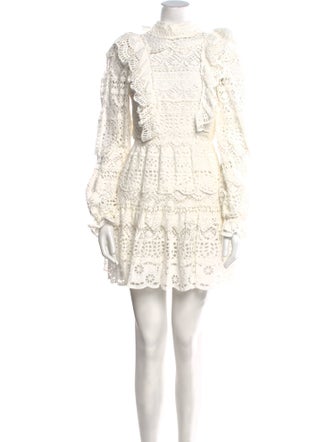 Sea New York Lace Pattern Mini Dress