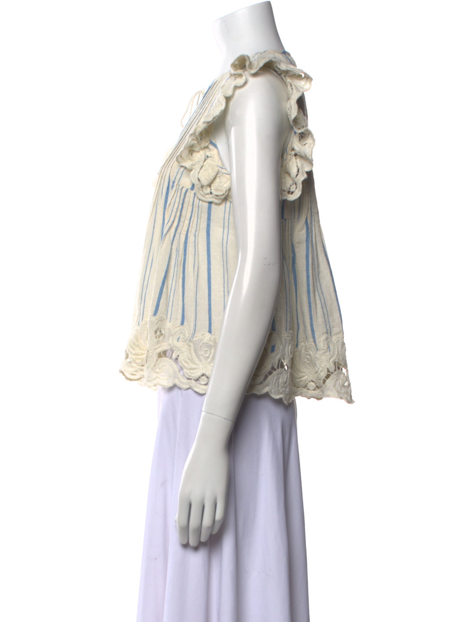 Sea New York Striped Crew Neck Blouse