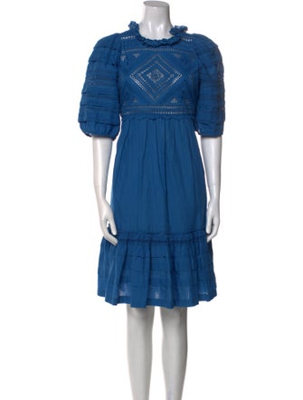 Sea New York Mock Neck Knee-Length Dress