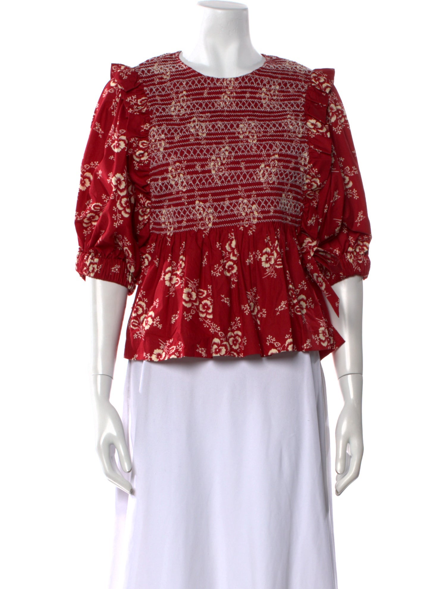 Sea New York Floral Print Crew Neck Blouse