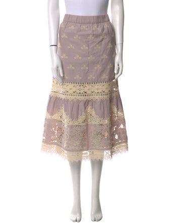 Sea New York Floral Print Midi Length Skirt