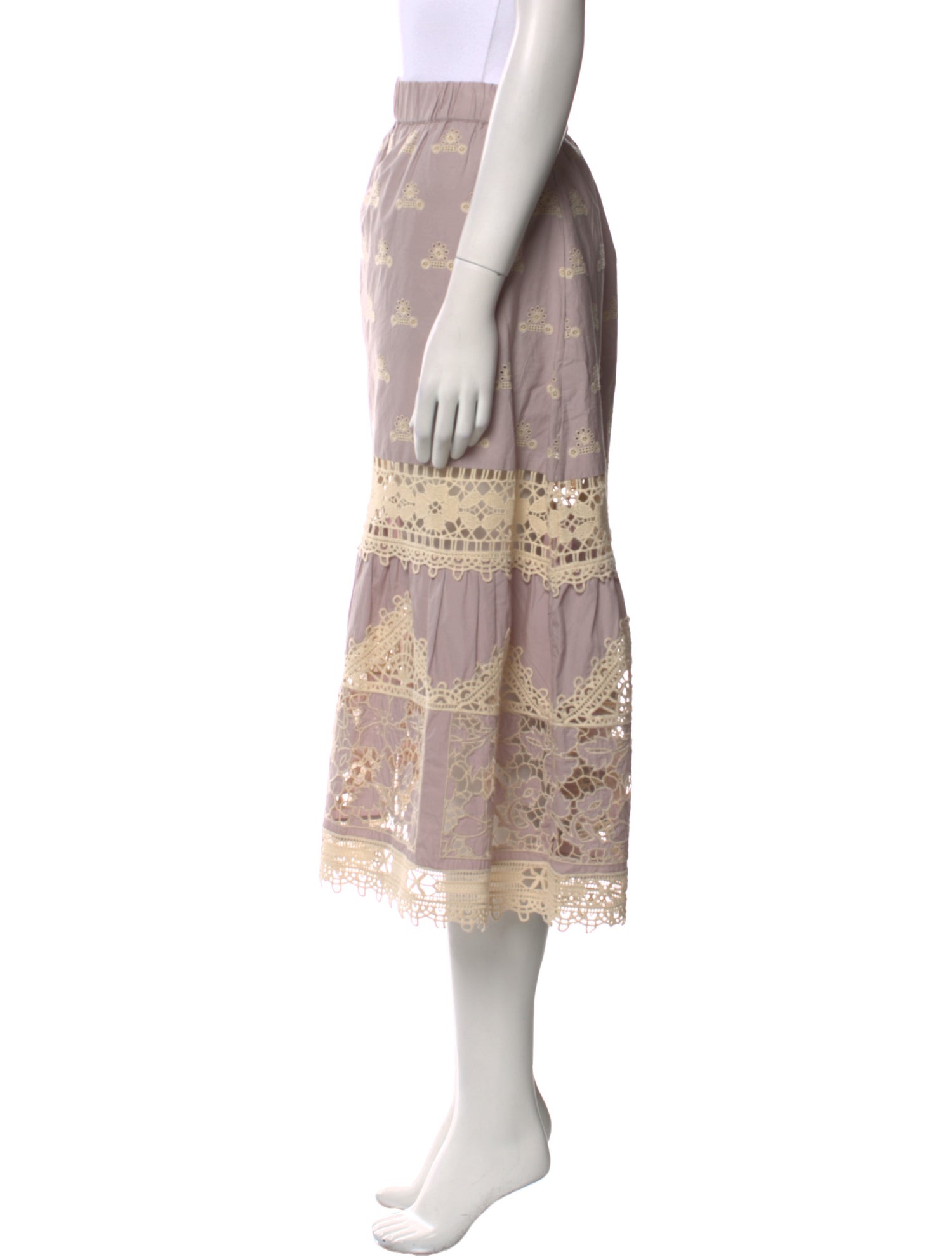 Sea New York Floral Print Midi Length Skirt